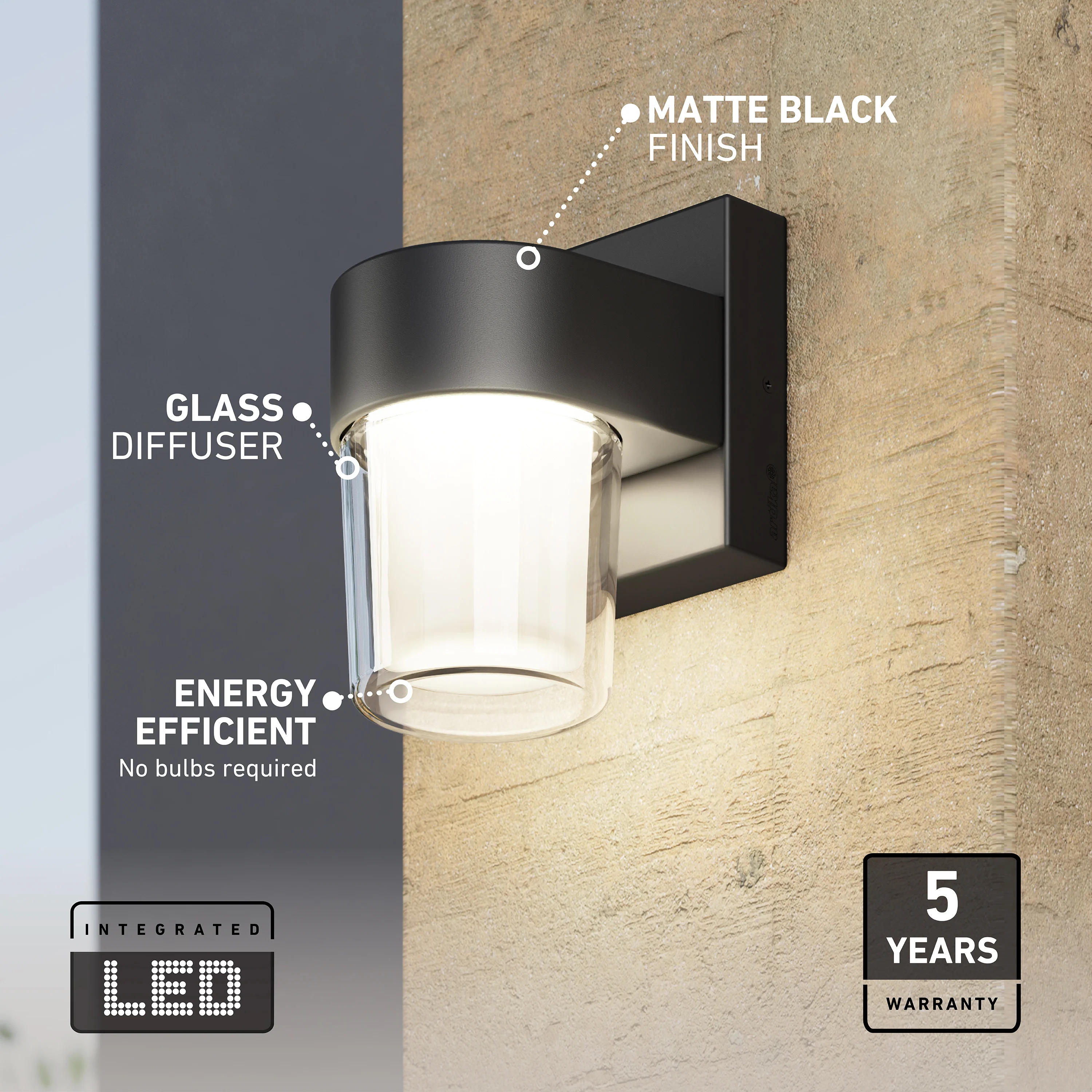 Halden indoor-outdoor LED wall light 5 CCT - Image 9