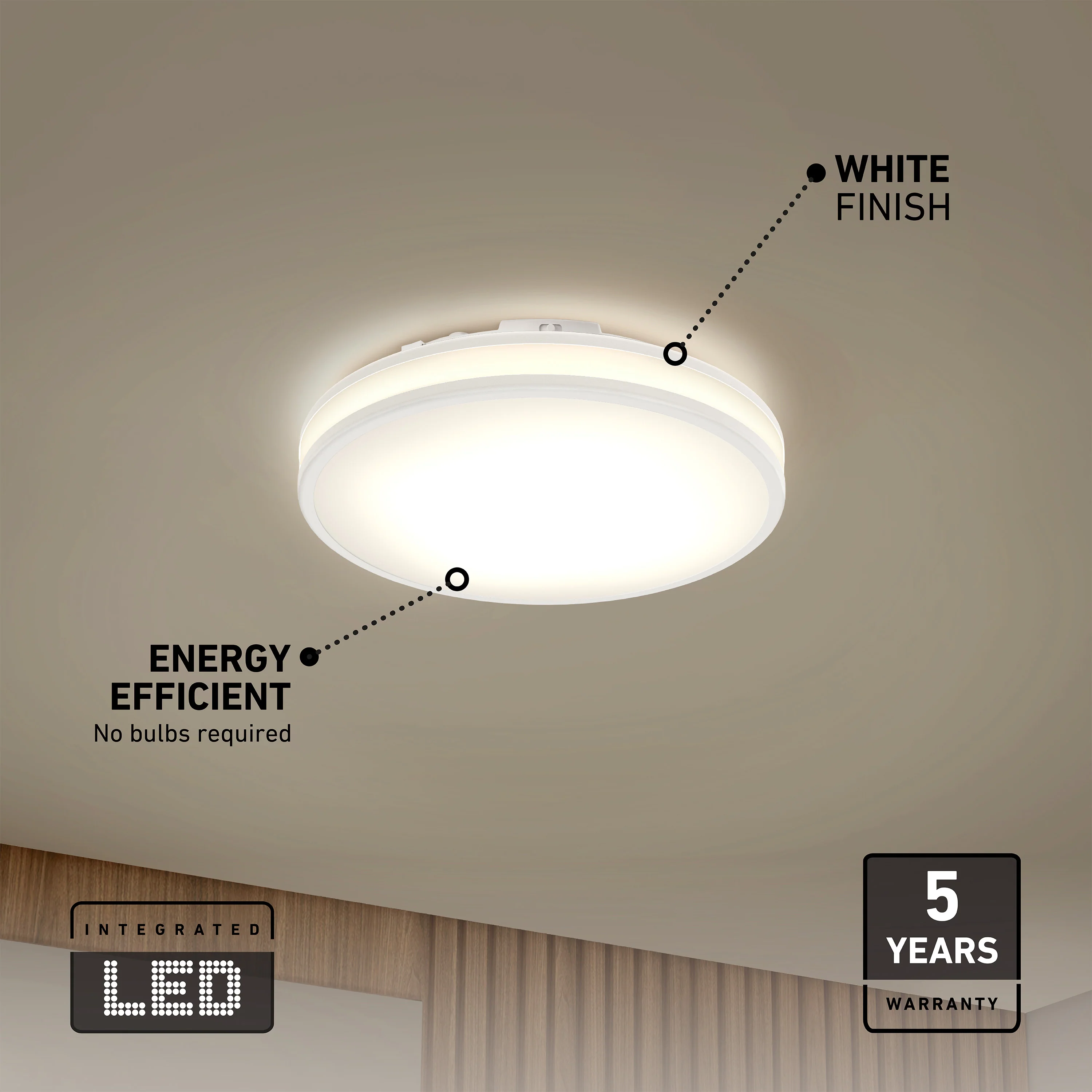Hemisphere 15 in. LED flush mount light 5 CCT - Image 29