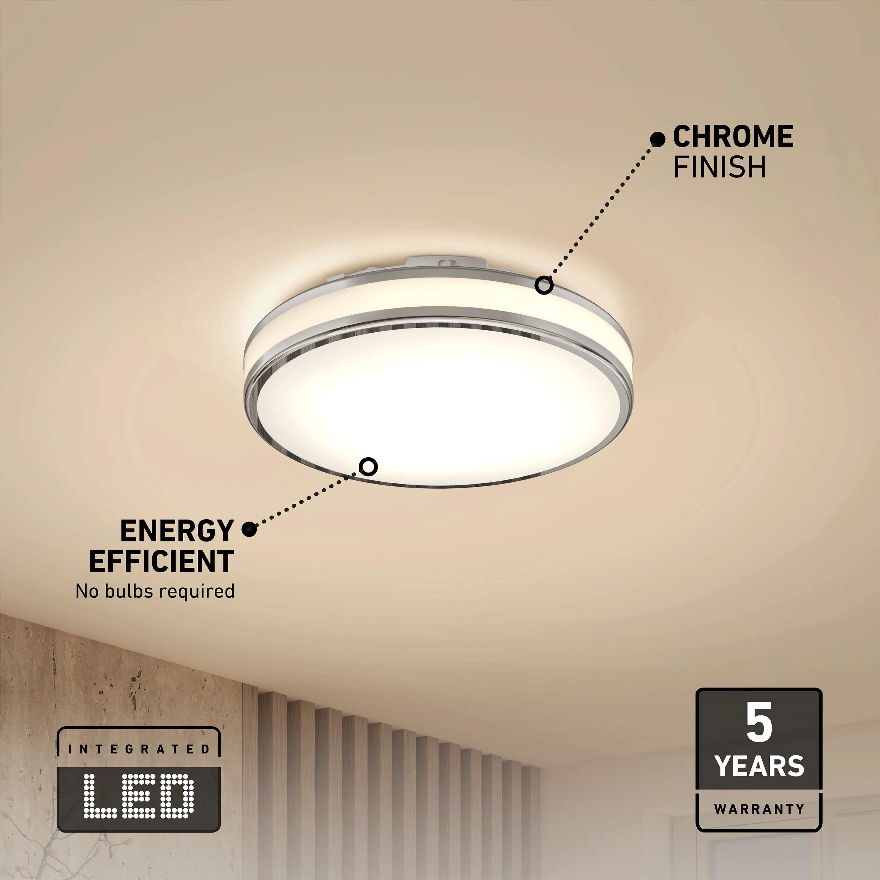 Hemisphere 15 in. LED flush mount light 5 CCT - Image 48