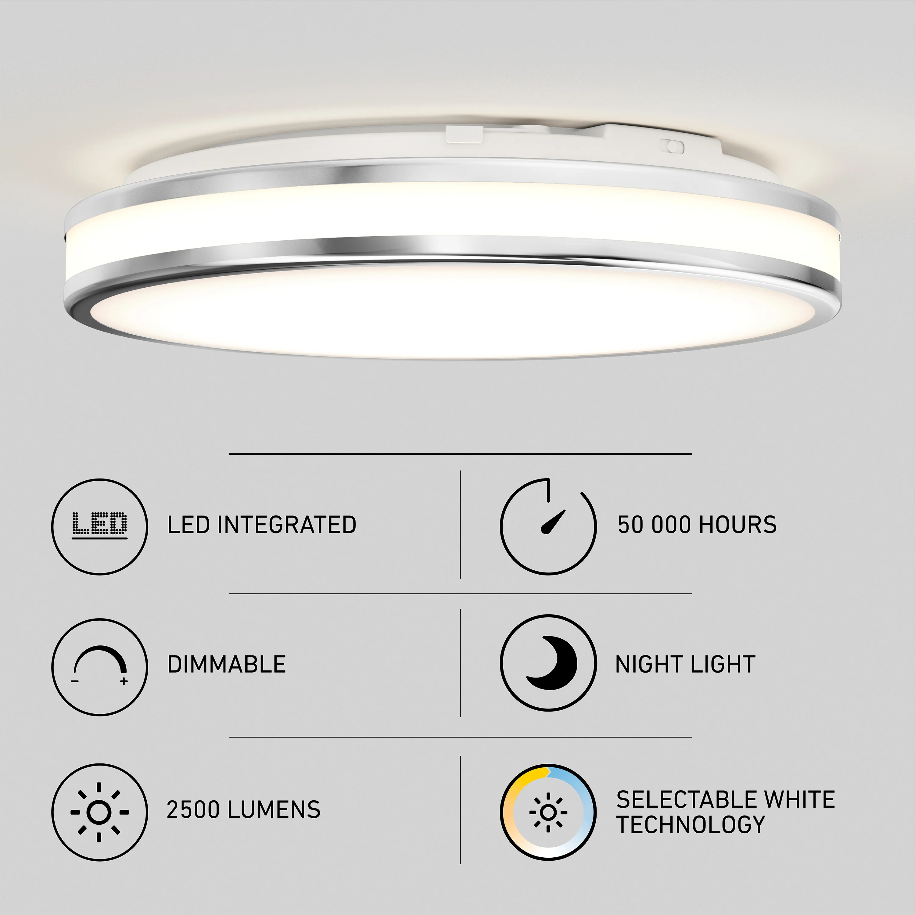 Hemisphere 15 in. LED flush mount light 5 CCT - Image 49
