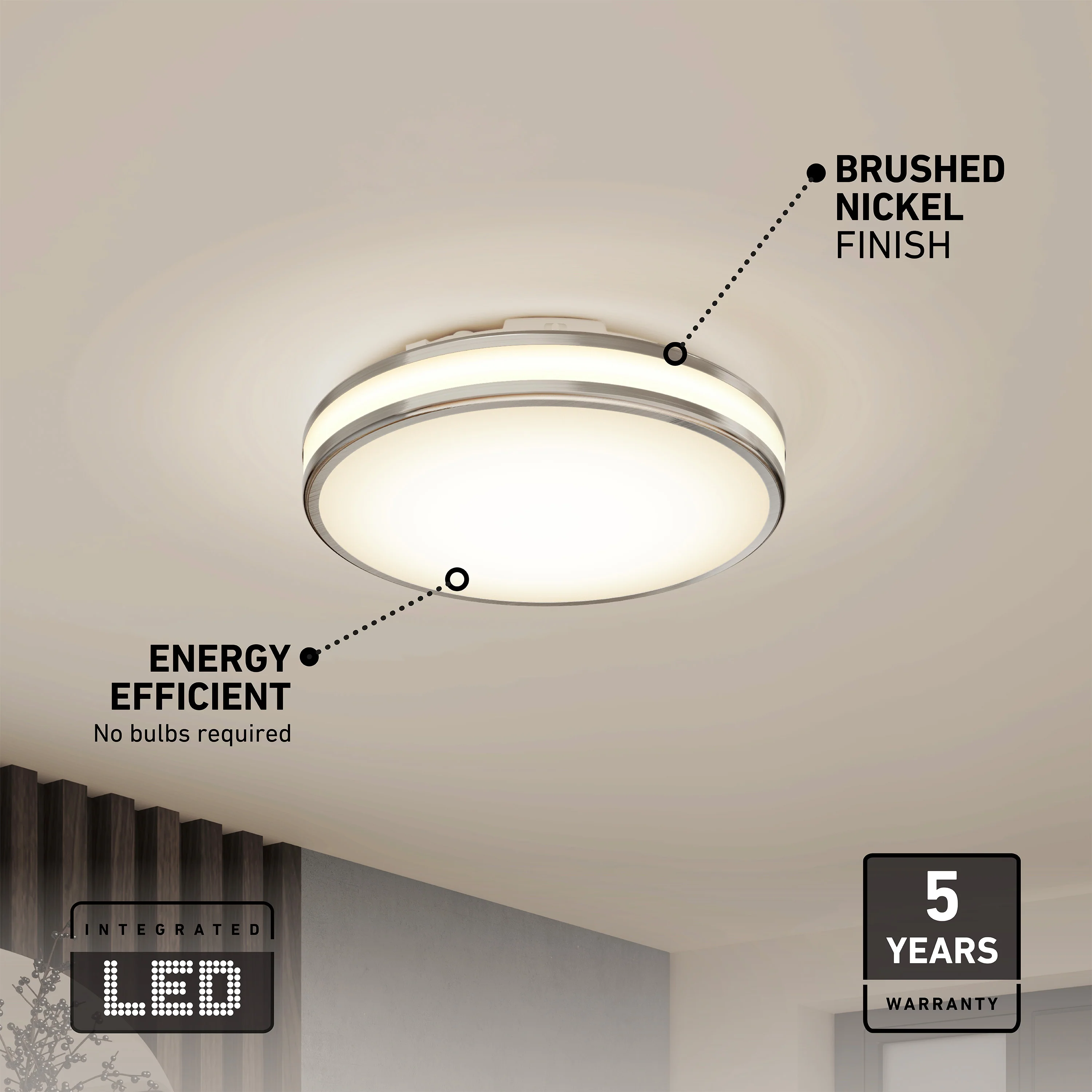 Hemisphere 15 in. LED flush mount light 5 CCT - Image 70