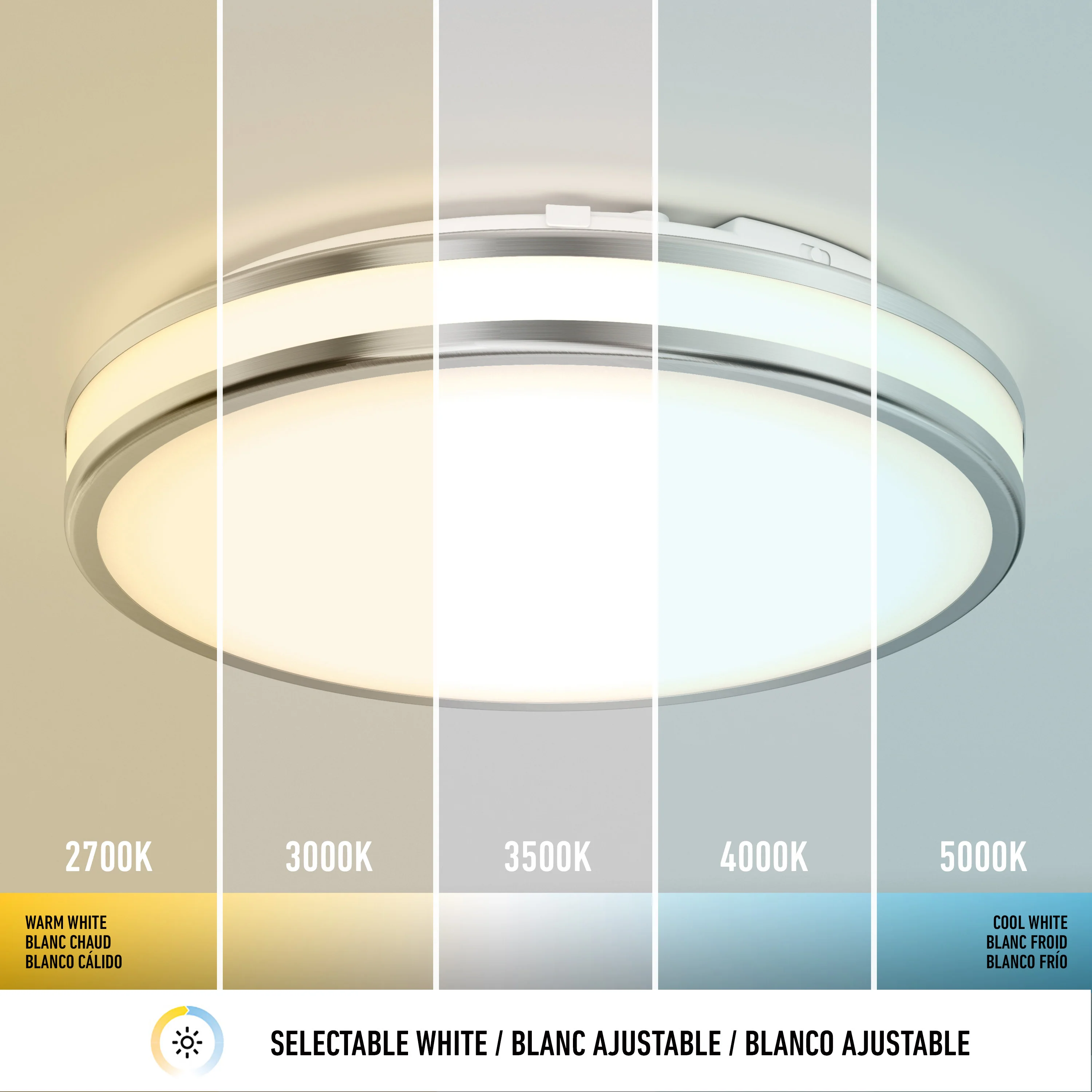 Hemisphere 15 in. LED flush mount light 5 CCT - Image 72