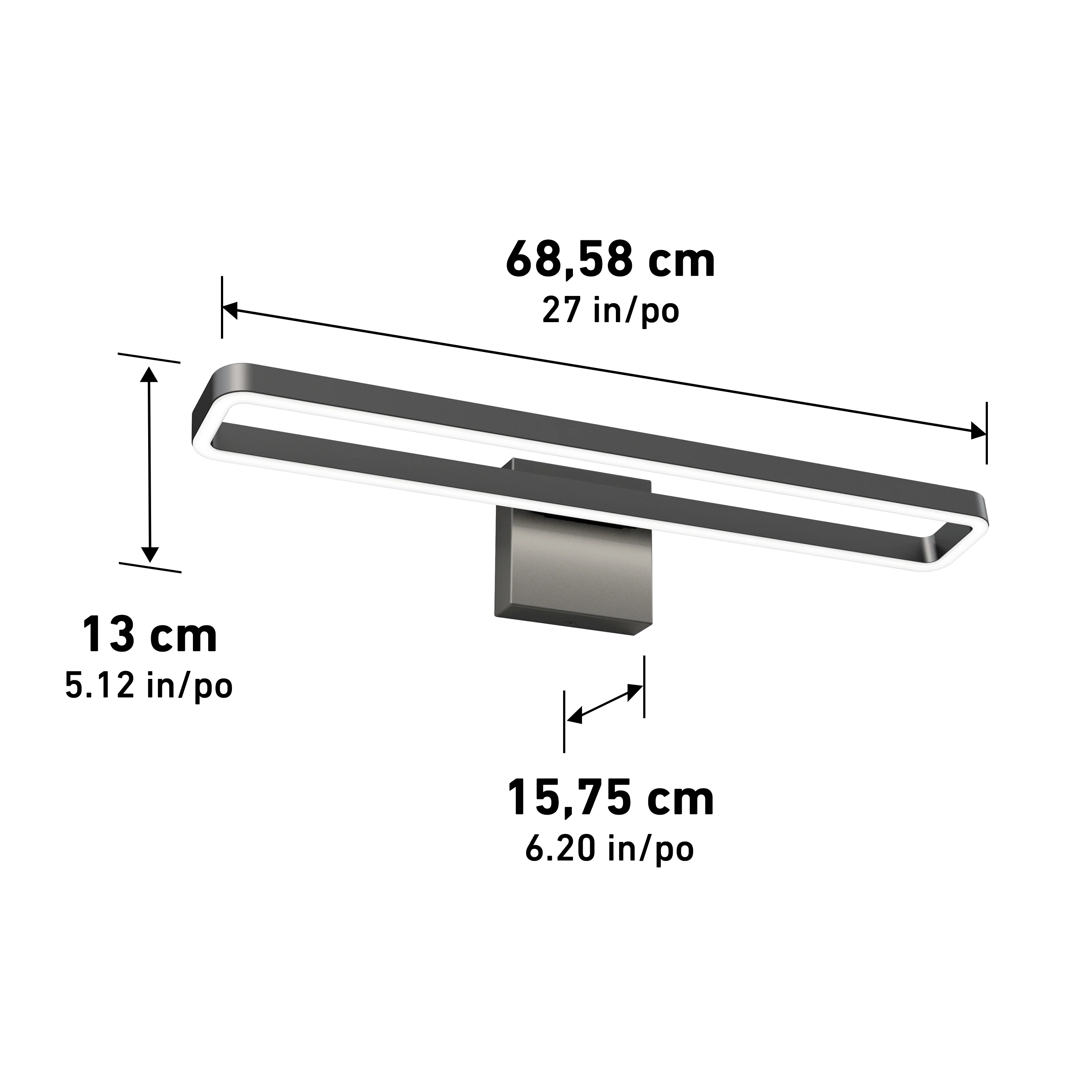 Hinge LED modern bathroom vanity light 3 CCT - Image 14