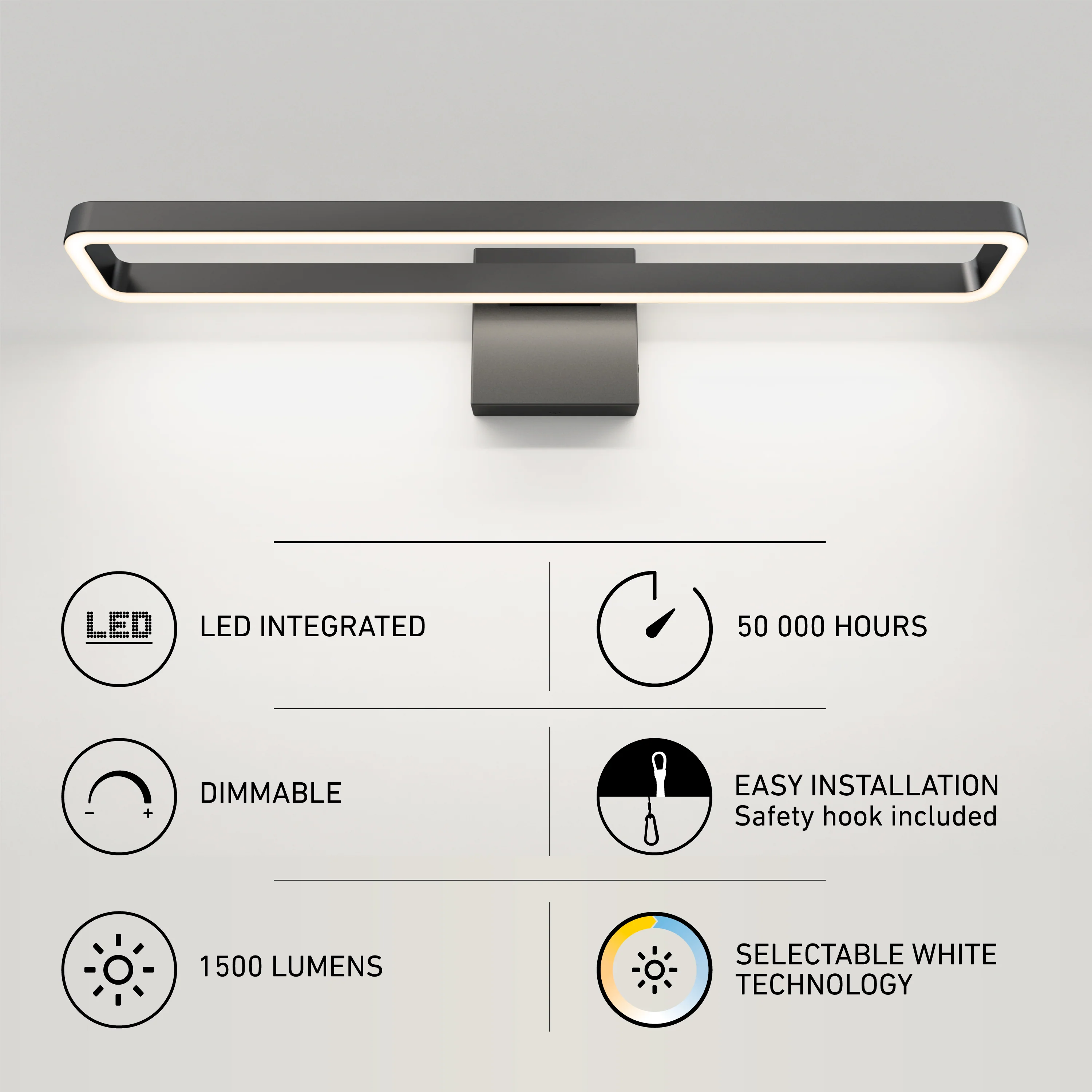 Hinge LED modern bathroom vanity light 3 CCT - Image 9