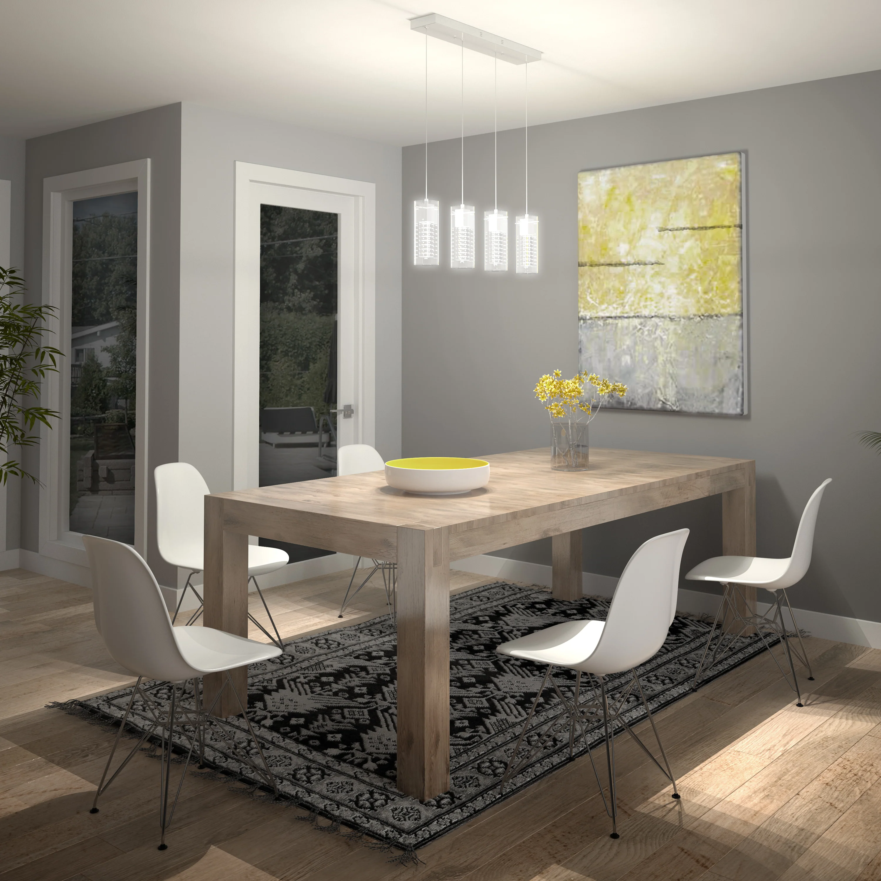 Hologram 4-light LED pendant - Image 2
