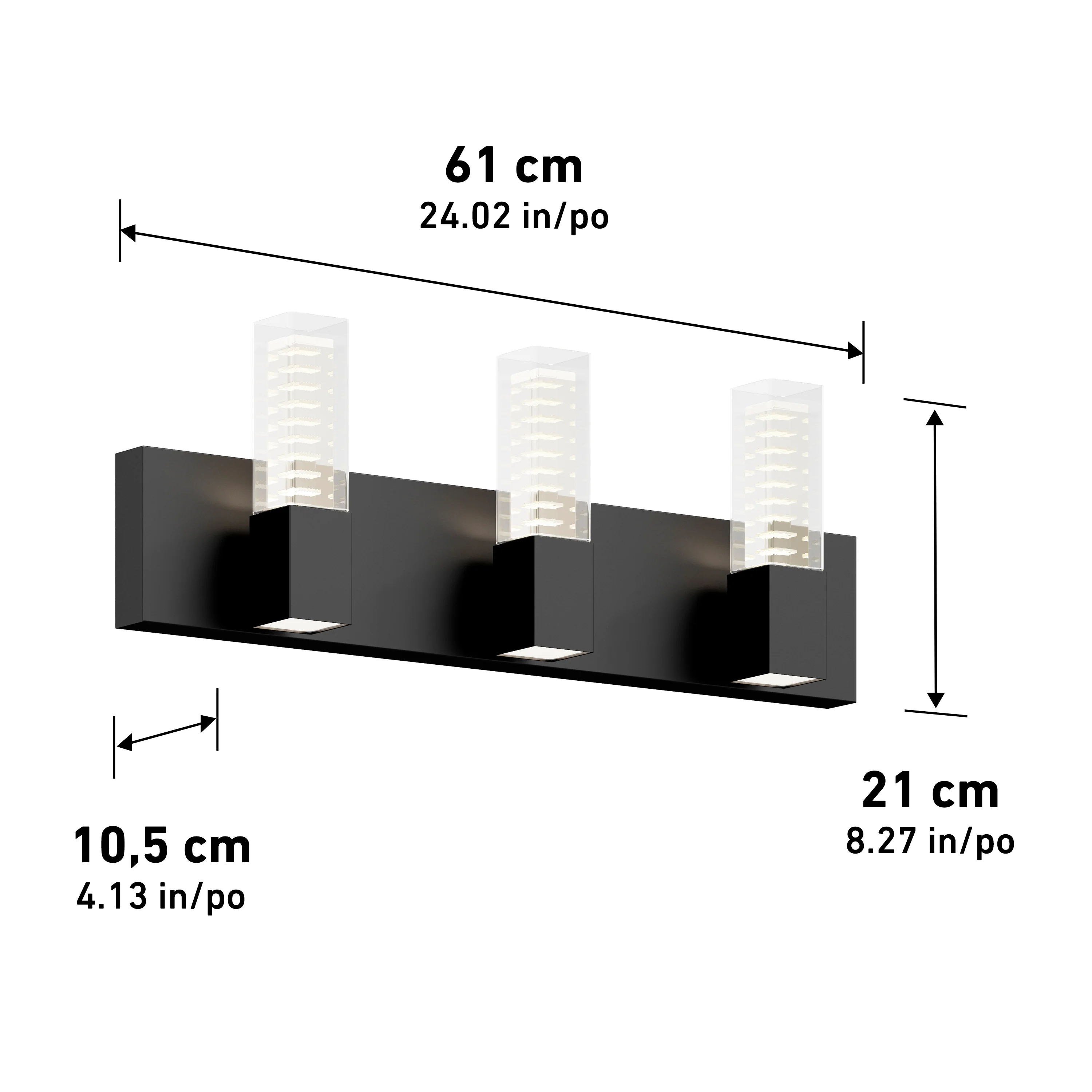 Hologram LED modern bathroom vanity light 5 CCT - Image 15