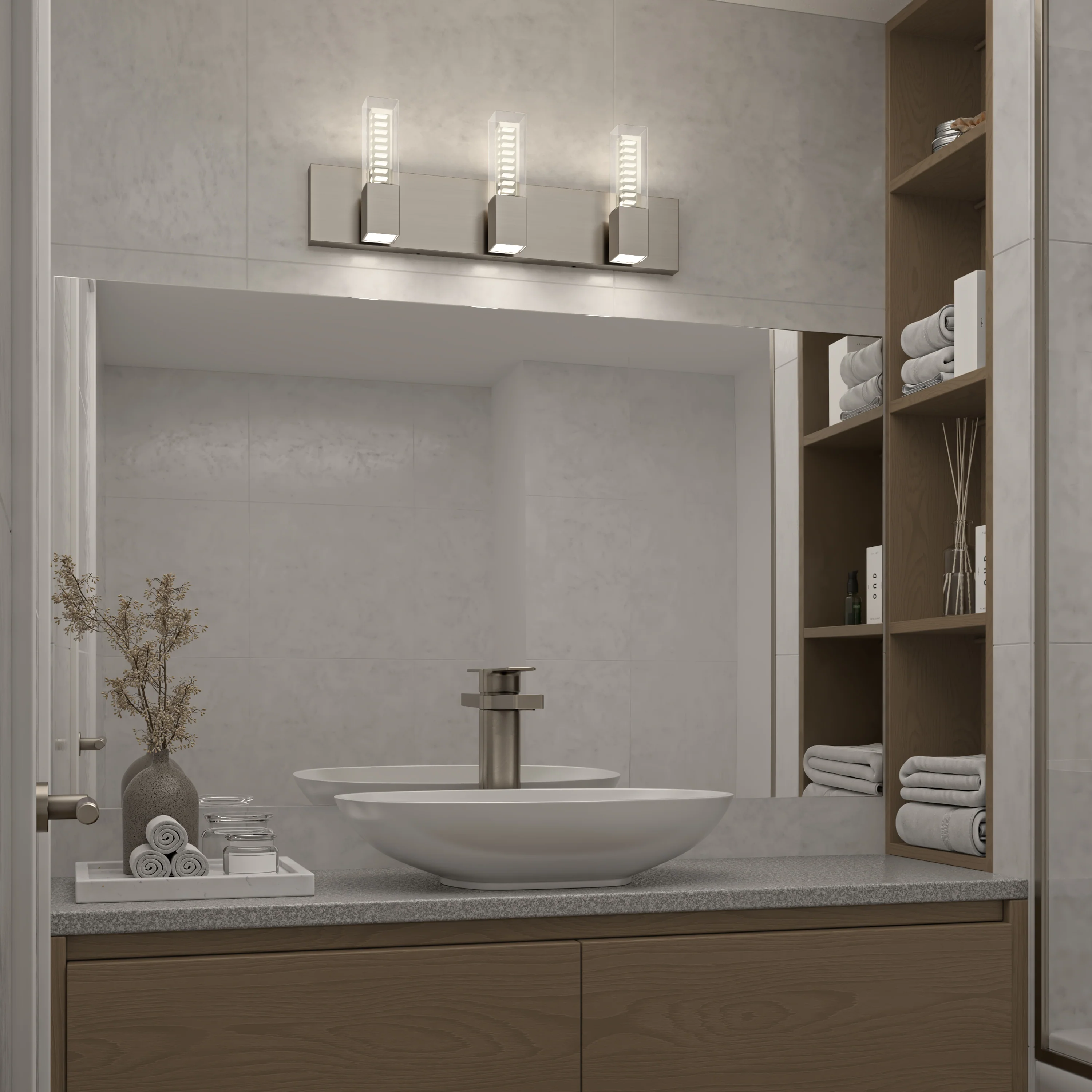 Hologram LED modern bathroom vanity light 5 CCT - Image 18