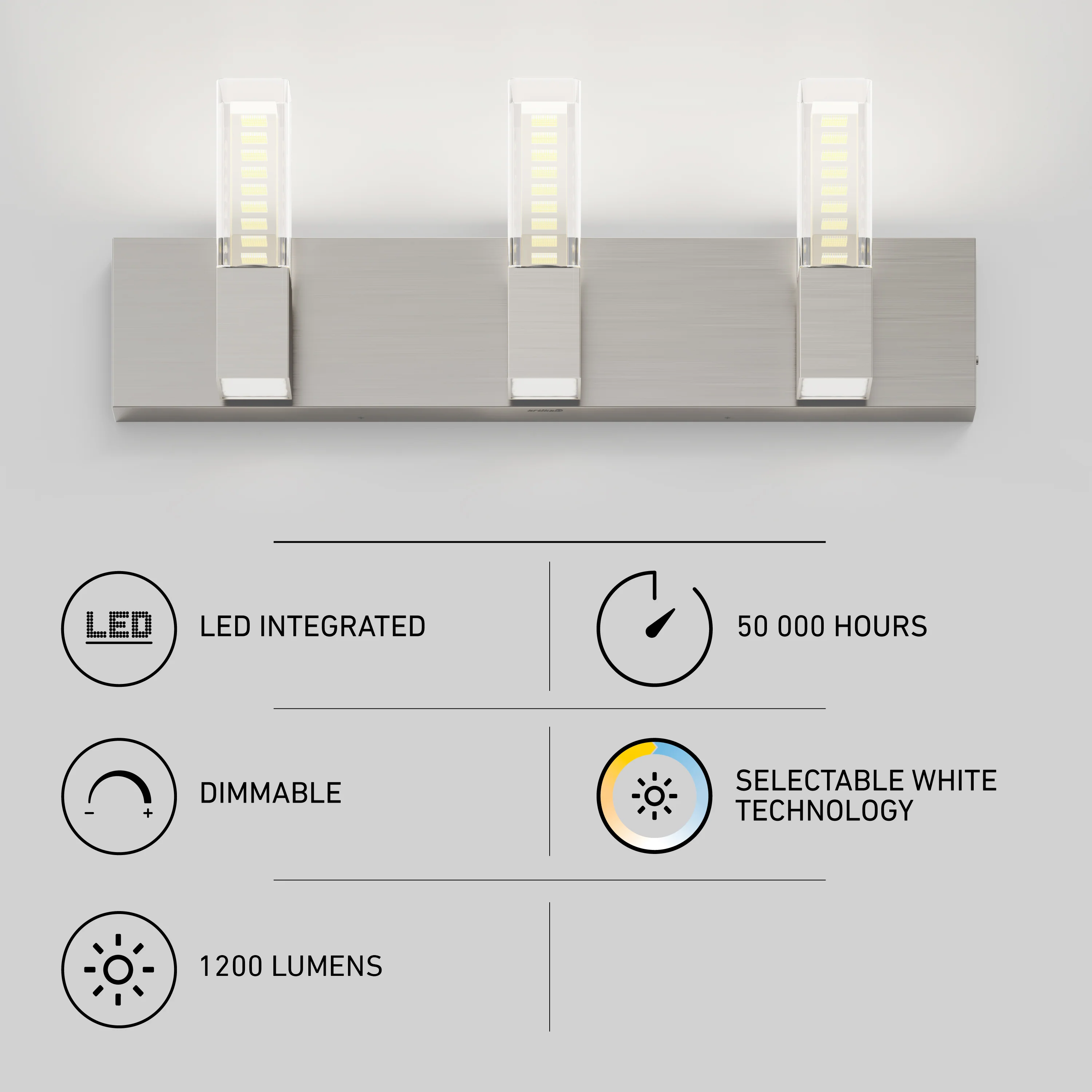 Hologram LED modern bathroom vanity light 5 CCT - Image 26
