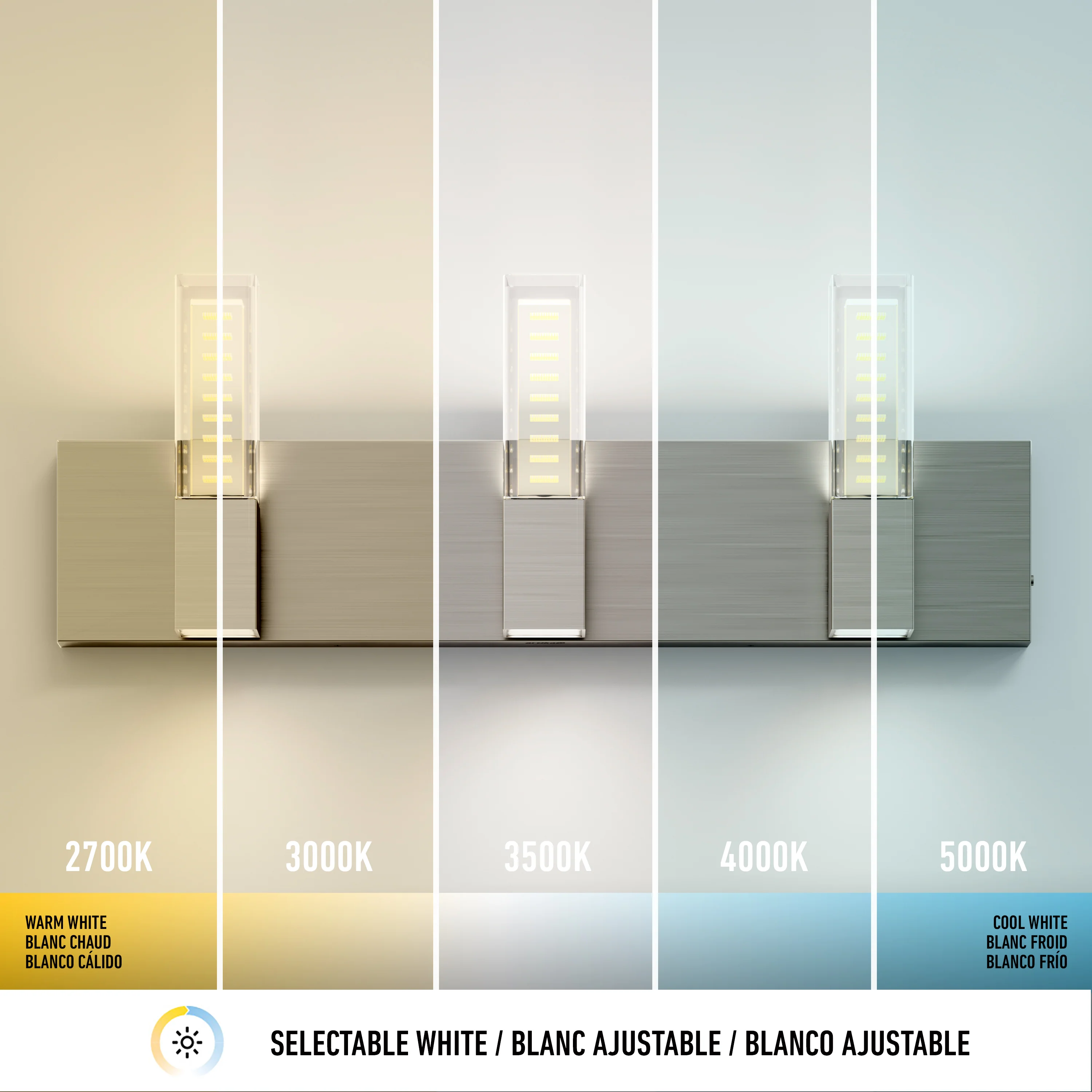 Hologram LED modern bathroom vanity light 5 CCT - Image 27