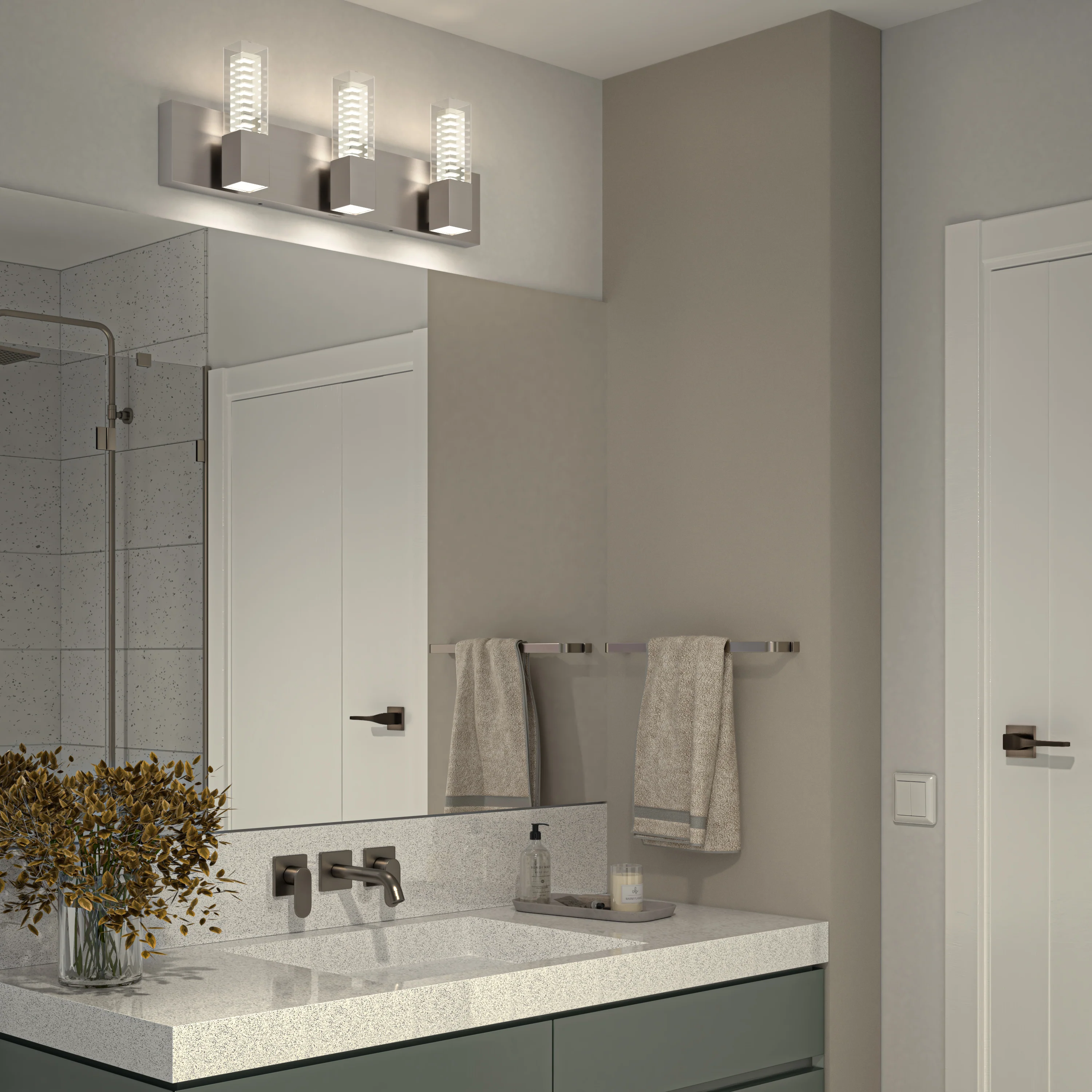 Hologram LED modern bathroom vanity light 5 CCT - Image 30