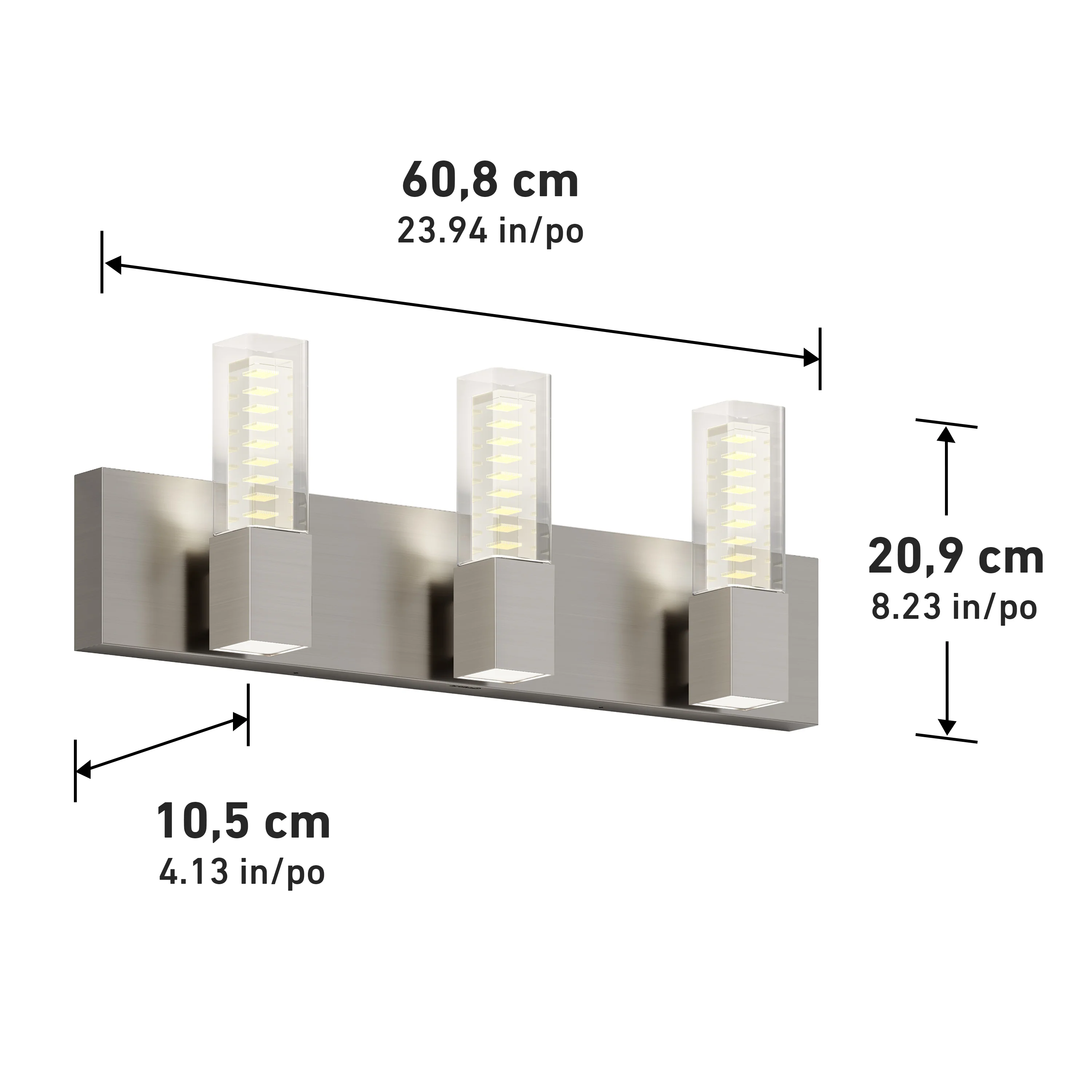Hologram LED modern bathroom vanity light 5 CCT - Image 33