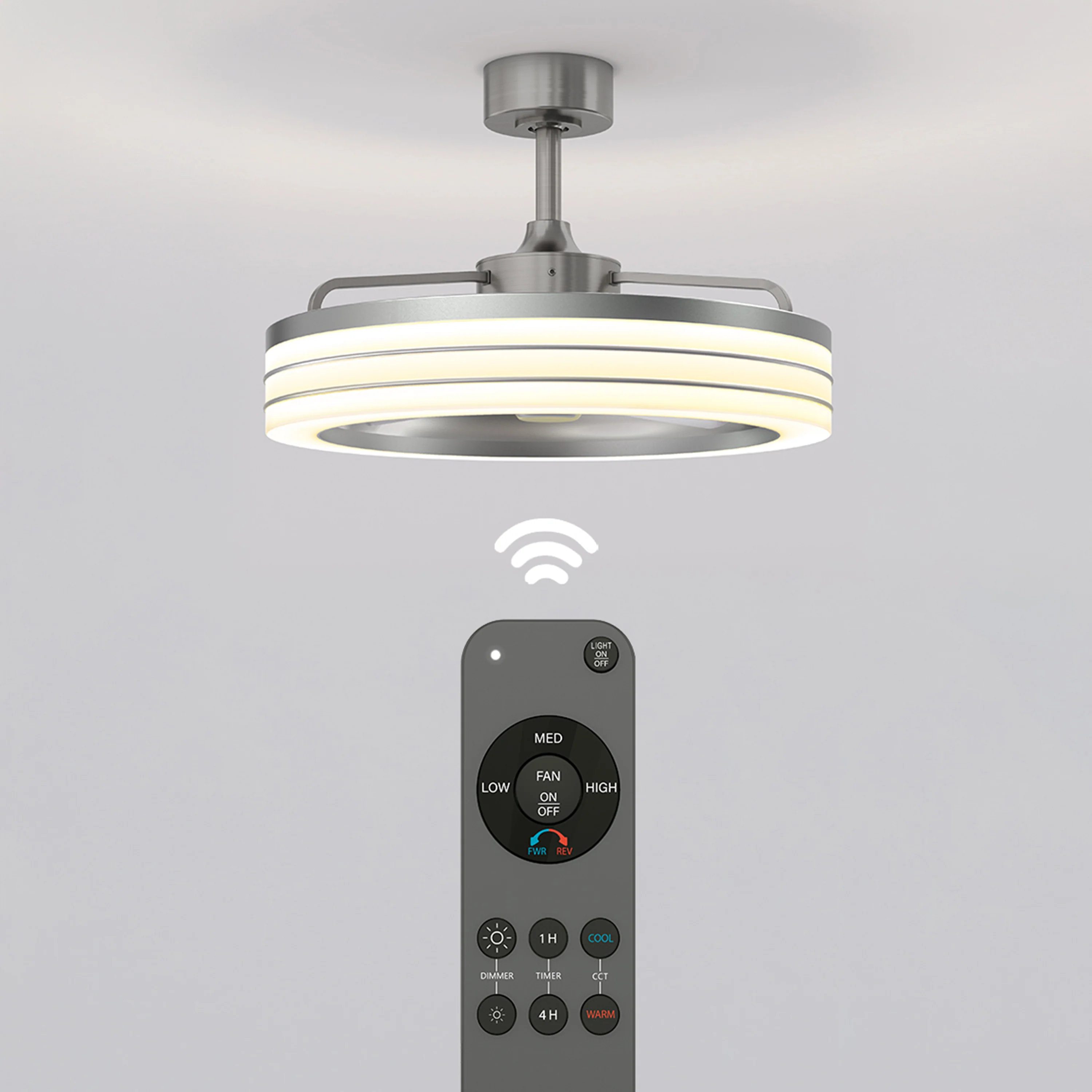Horizon 23 in. LED modern ceiling fan 3 speeds - with remote - Image 4