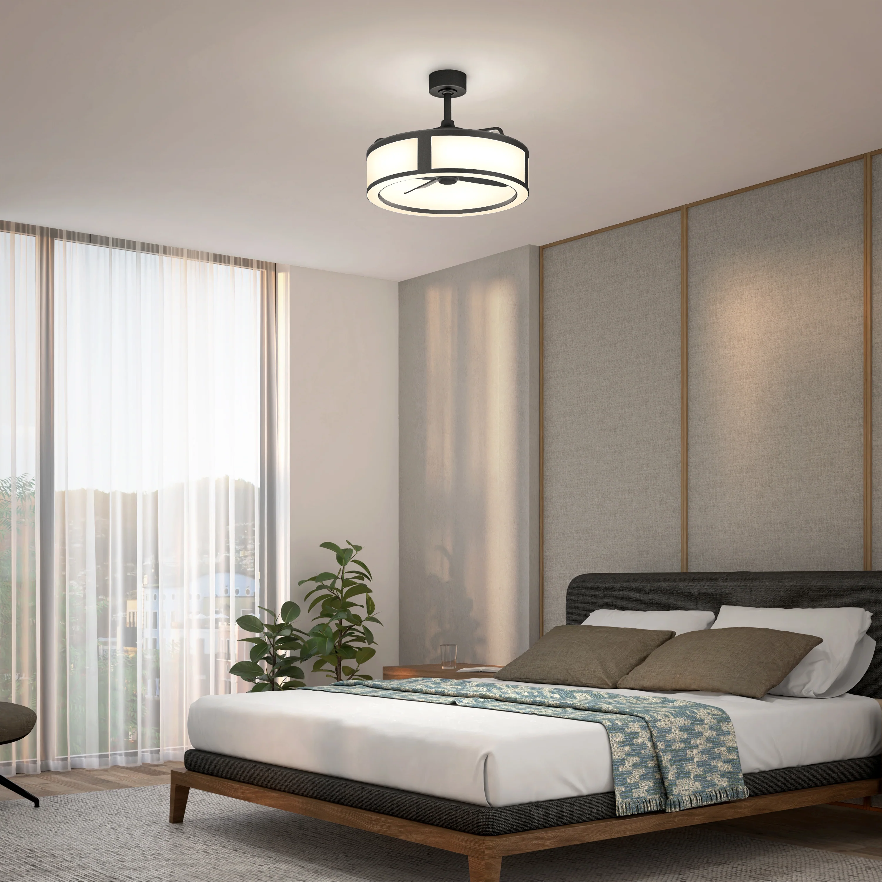 Huxley 23 in. LED modern ceiling fan 3 speeds - Image 2