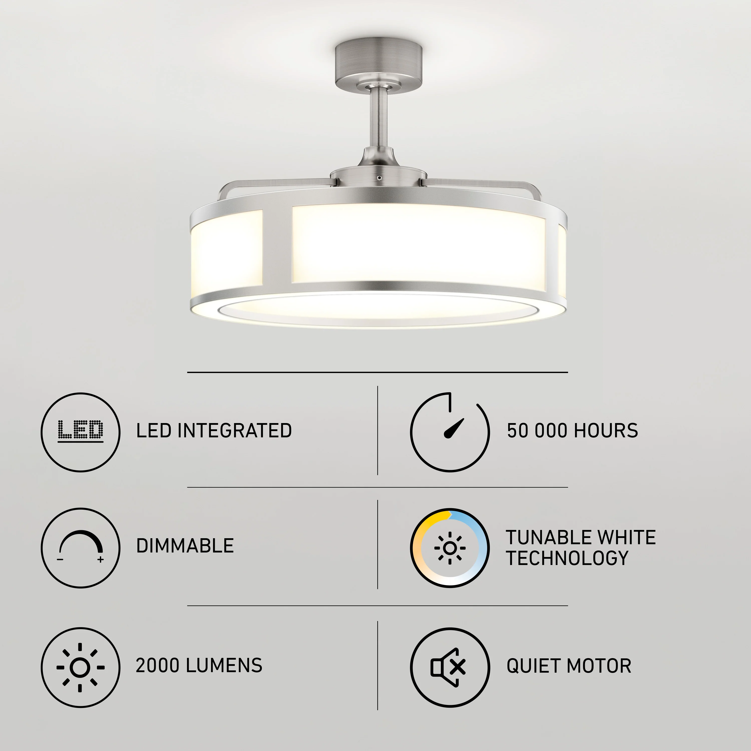 Huxley 23 in. LED modern ceiling fan 3 speeds - Image 21