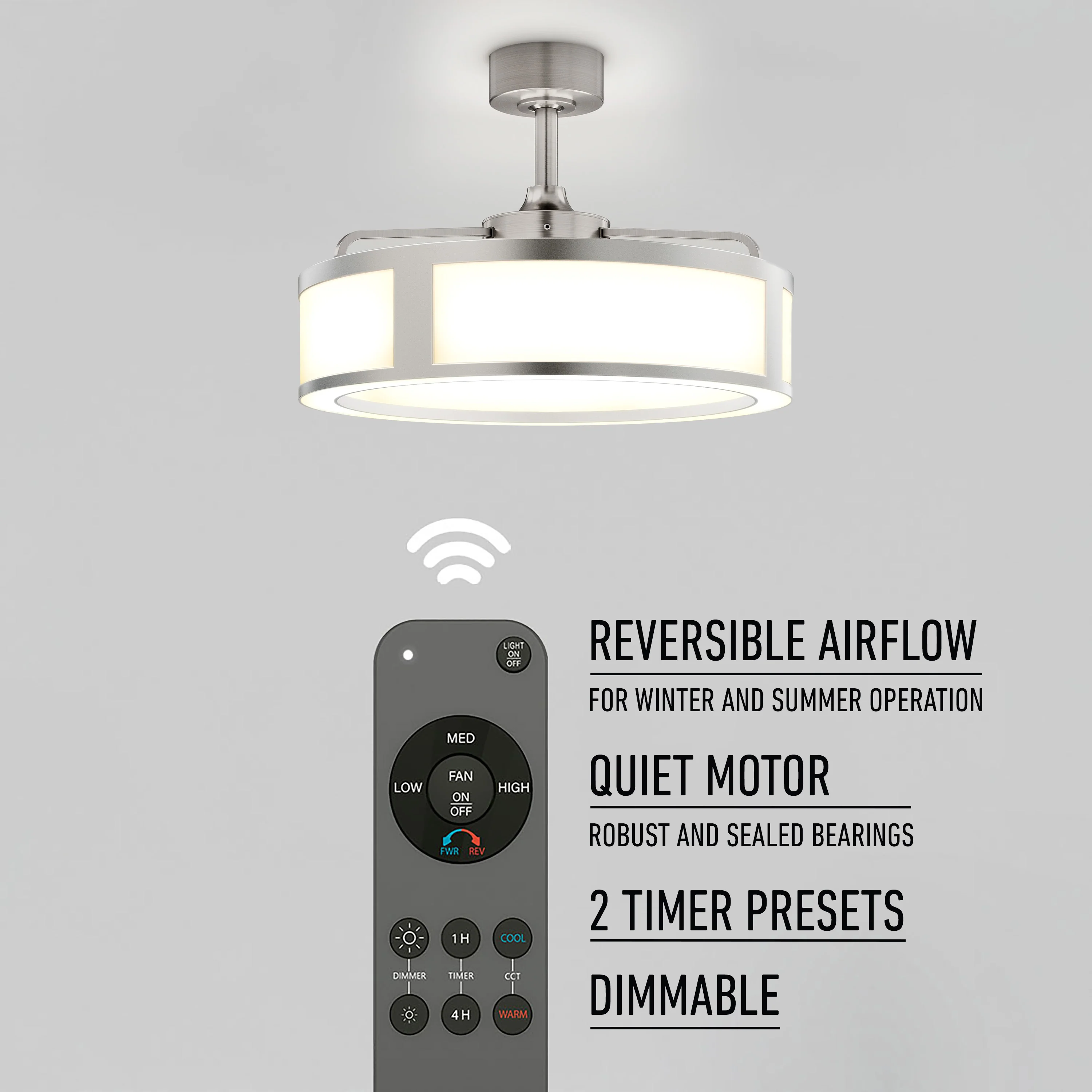 Huxley 23 in. LED modern ceiling fan 3 speeds - Image 23