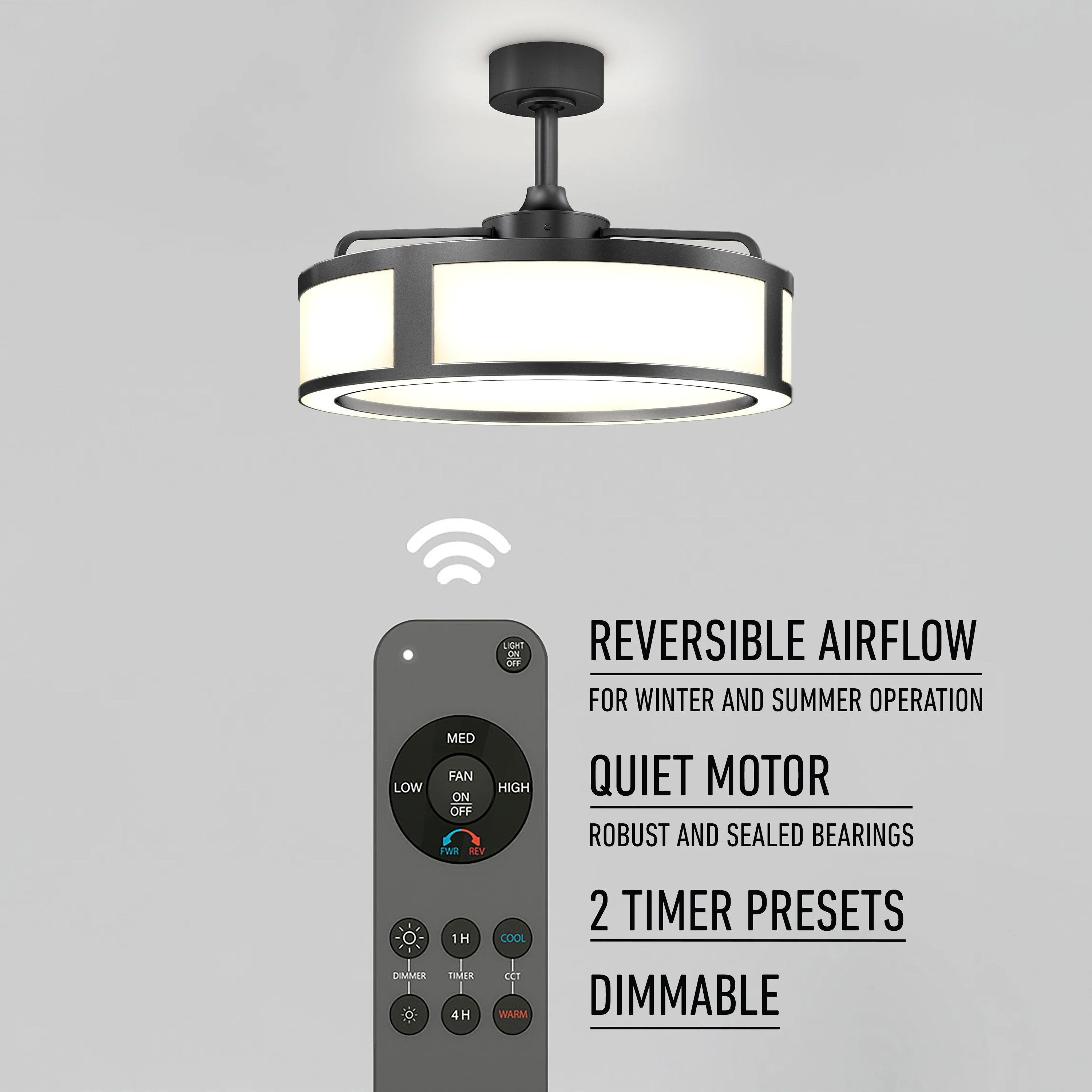 Huxley 23 in. LED modern ceiling fan 3 speeds - Image 9