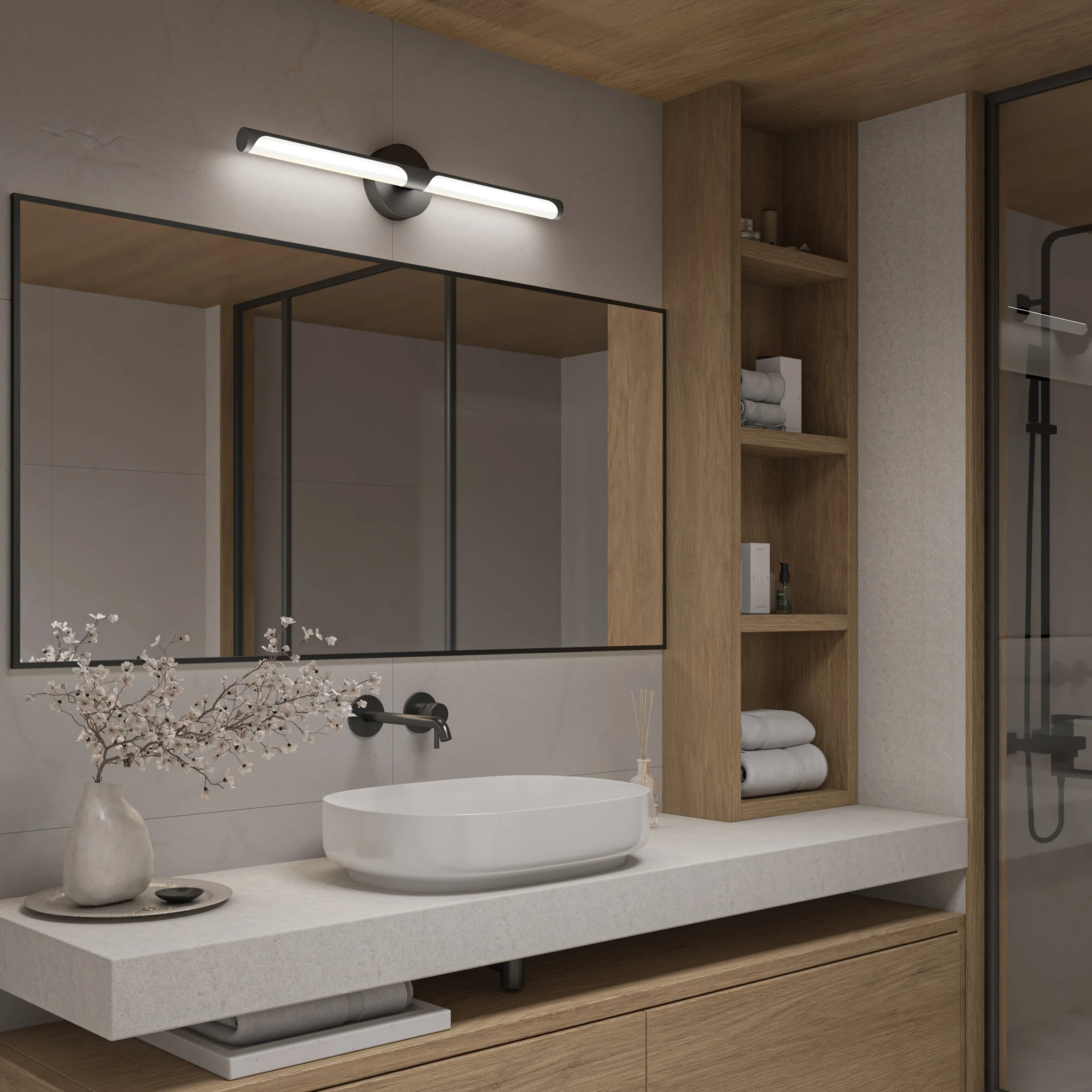 Ilona LED bathroom vanity light 5 CCT black - Image 12