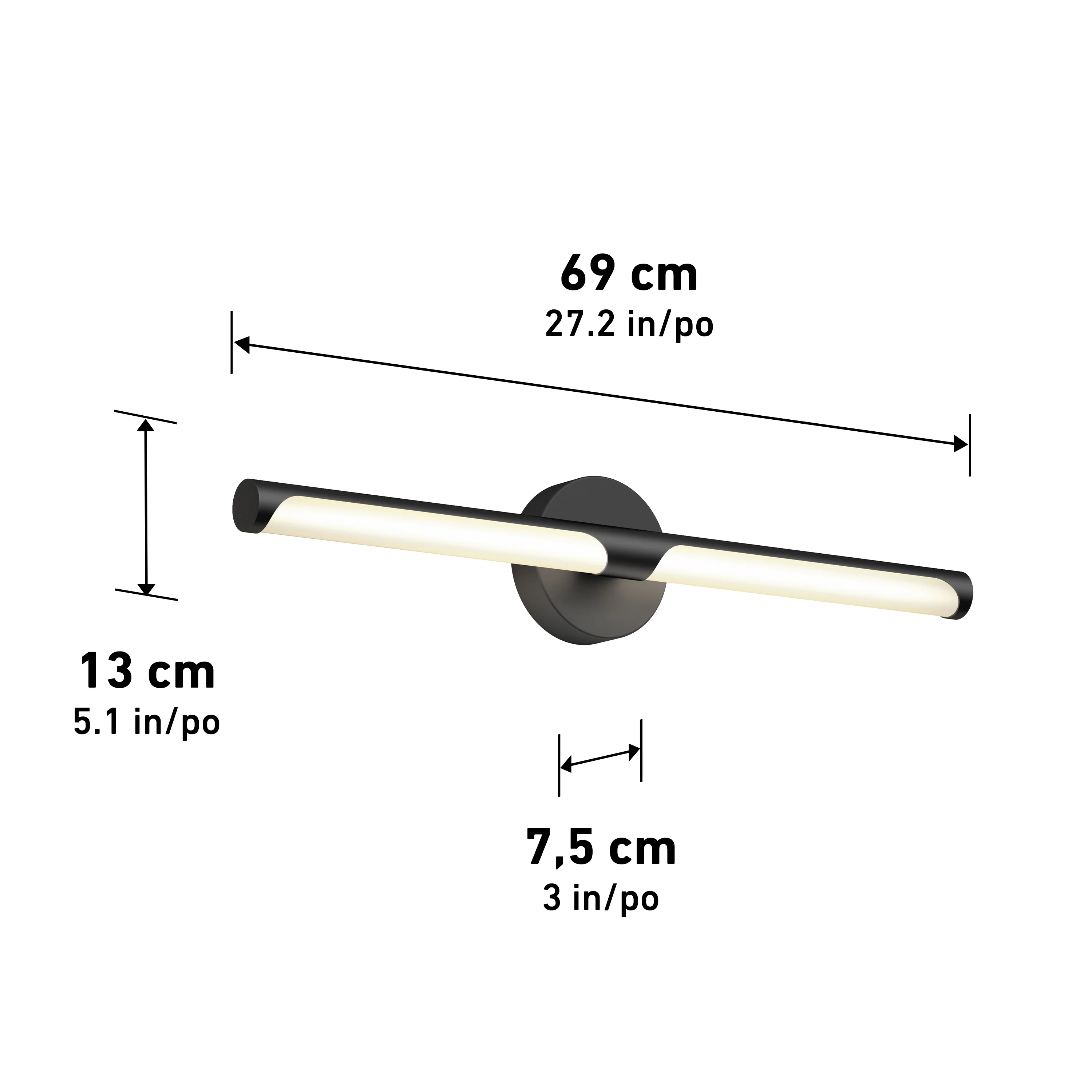 Ilona LED bathroom vanity light 5 CCT black - Image 16
