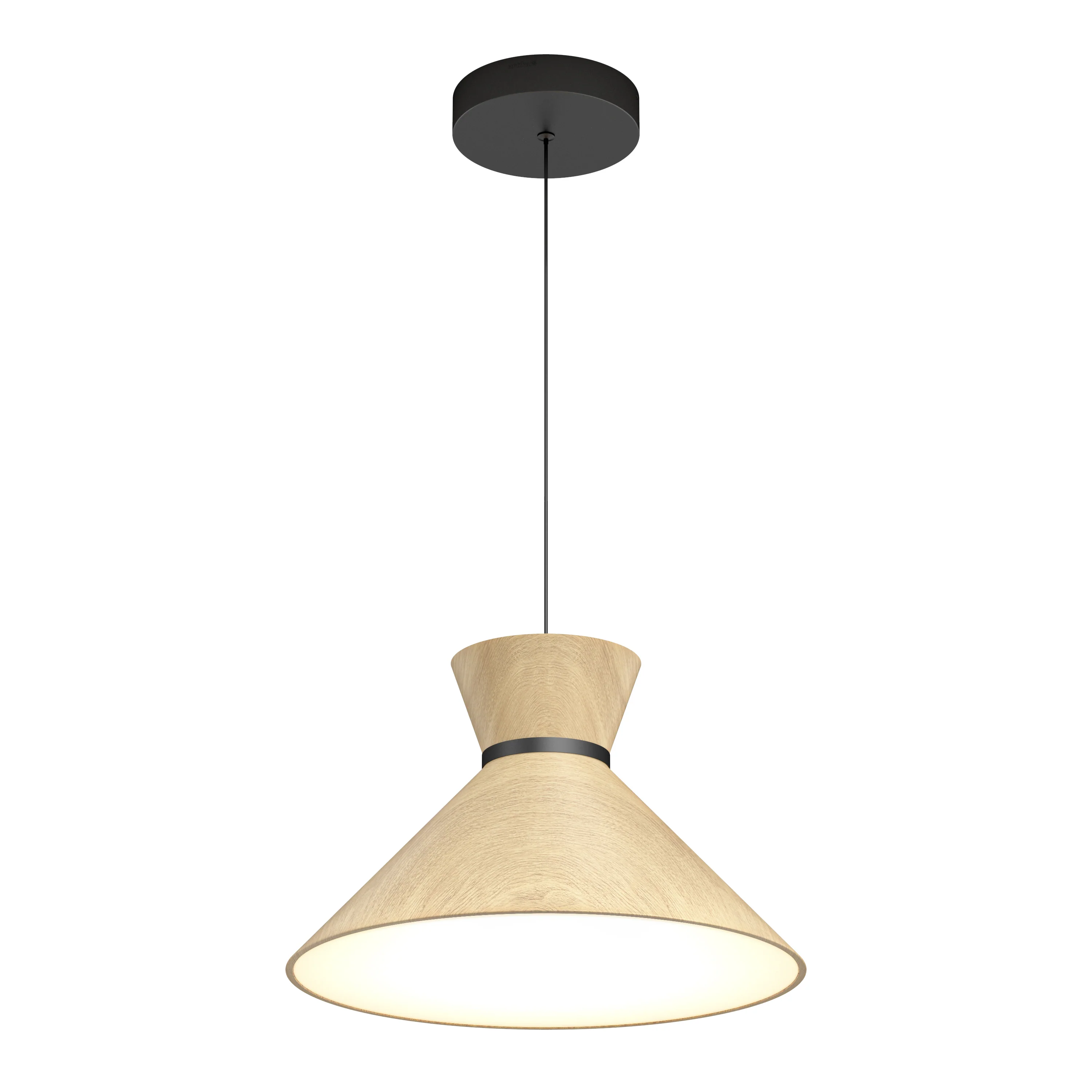 Inoa LED pendant light 5 CCT black and wood - Image 14