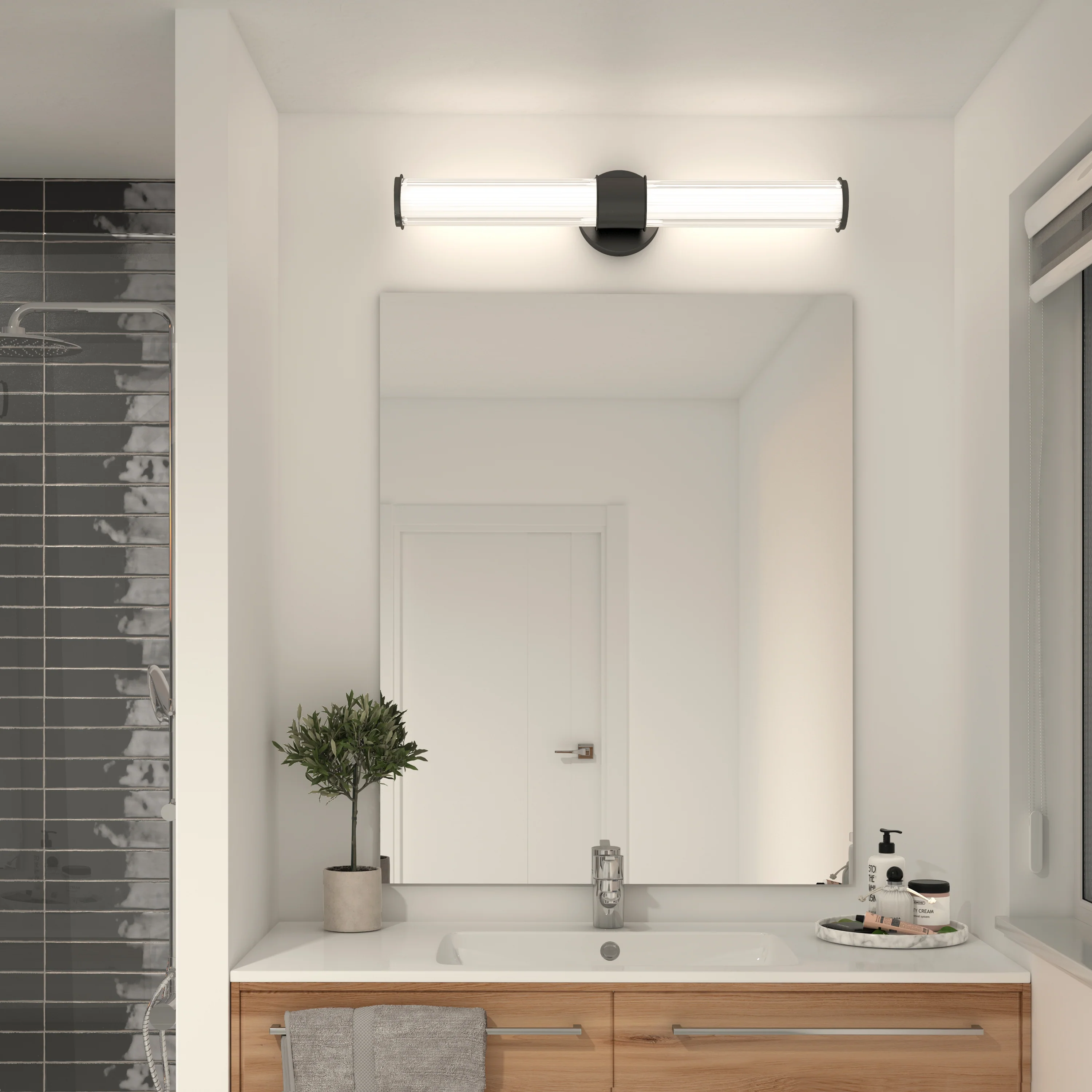Kendra LED contemporary bathroom vanity light 3 CCT
