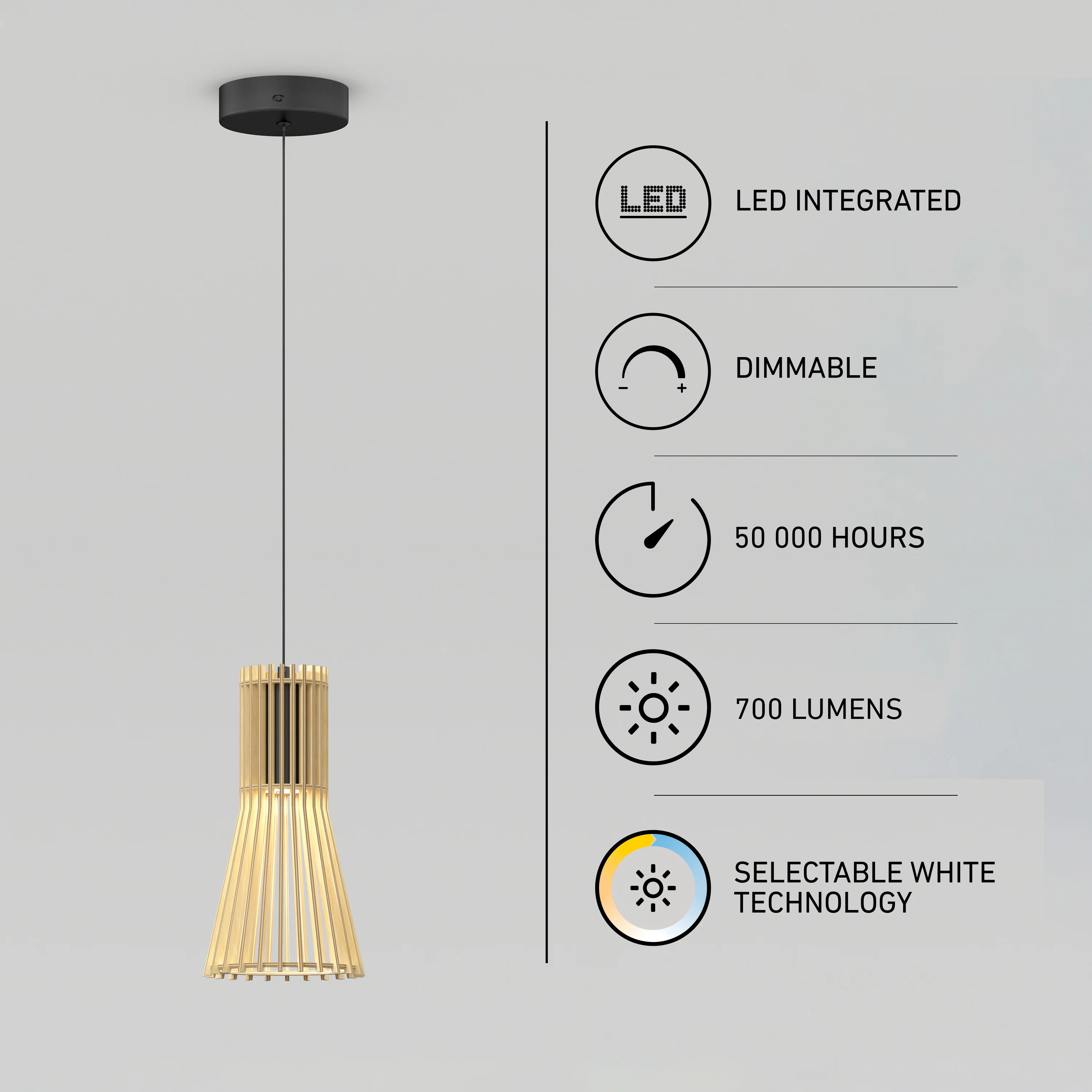 Kiyo modern LED pendant light 3 CCT - Image 31