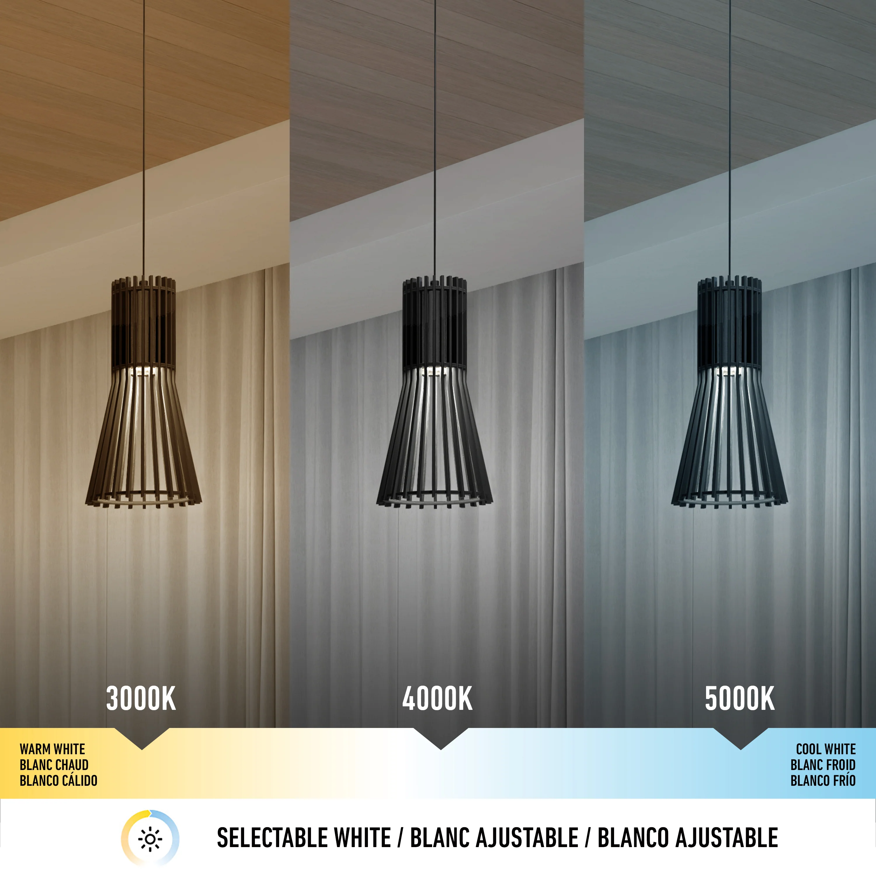 Kiyo modern LED pendant light 3 CCT - Image 8