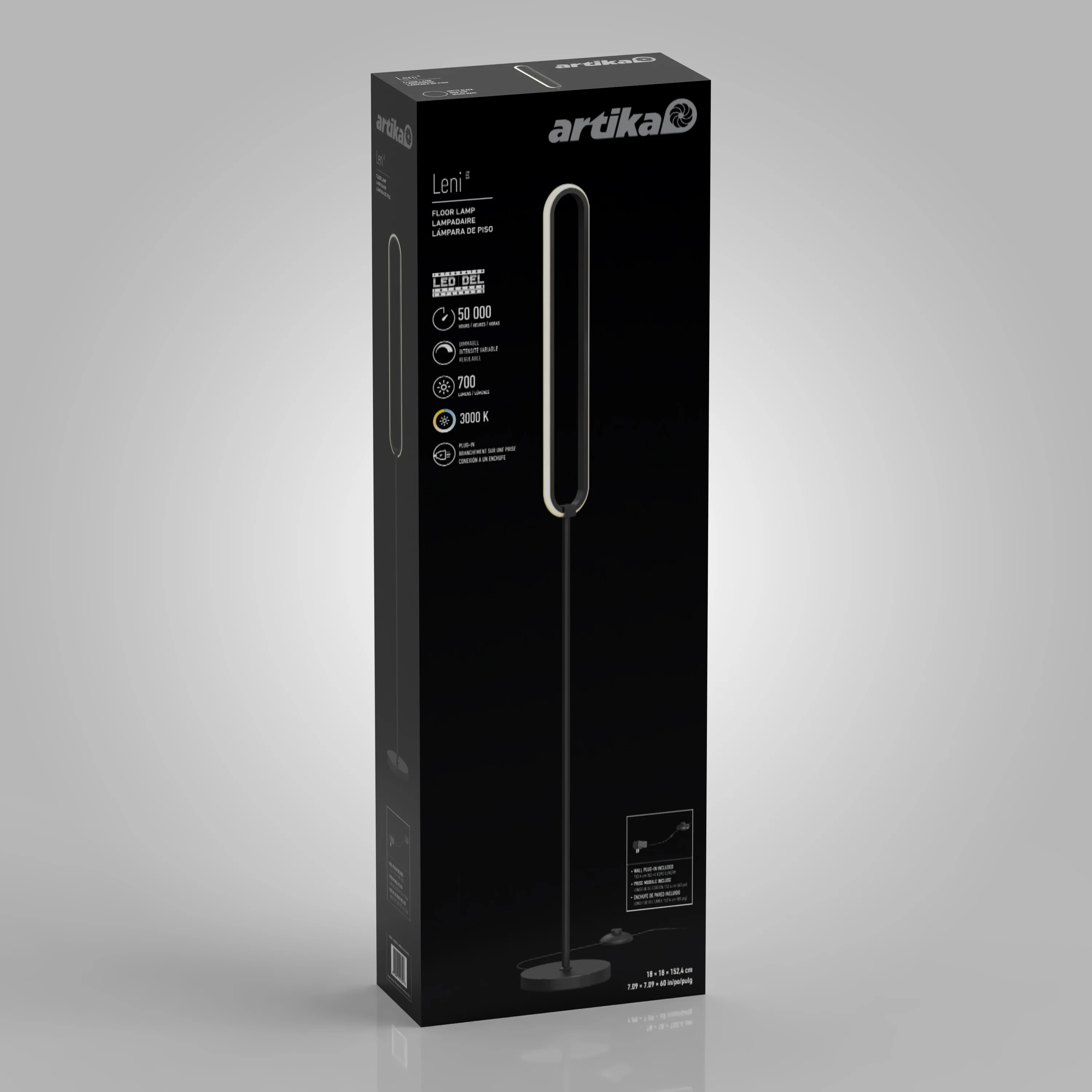 Leni dimmable LED modern floor lamp - Image 11