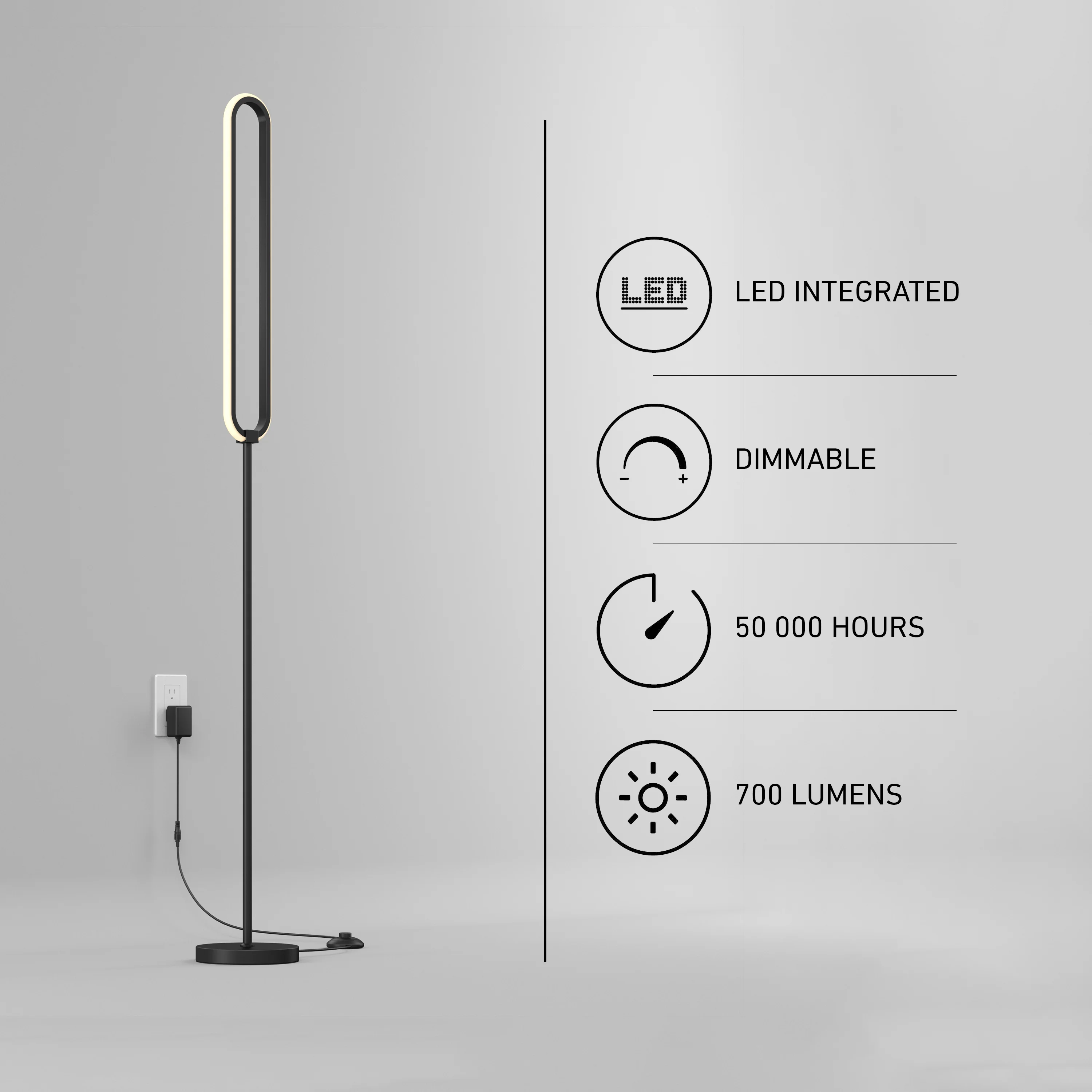 Leni dimmable LED modern floor lamp - Image 8
