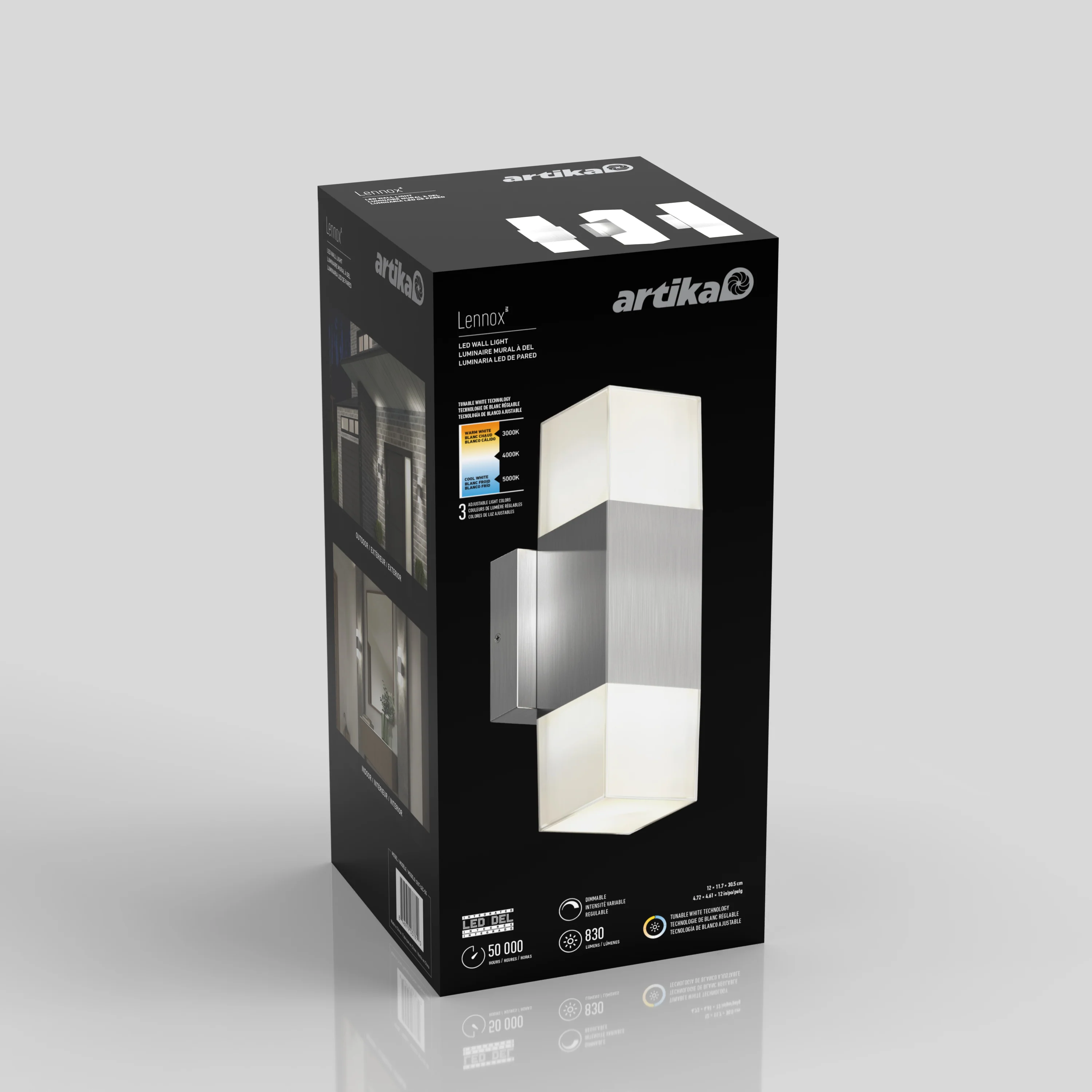 Lennox indoor-outdoor LED wall light 3 CCT - Image 21