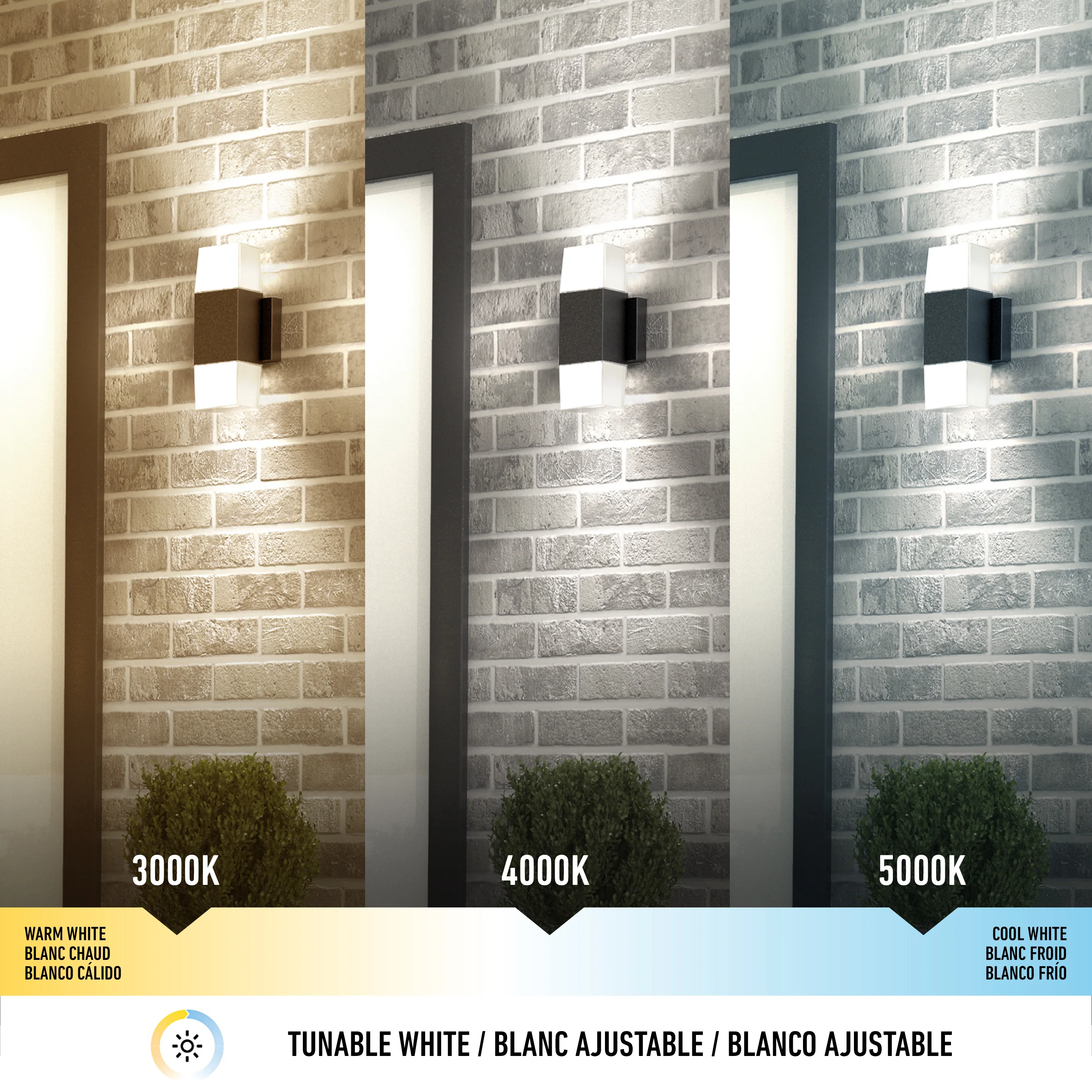 Lennox indoor-outdoor LED wall light 3 CCT - Image 6