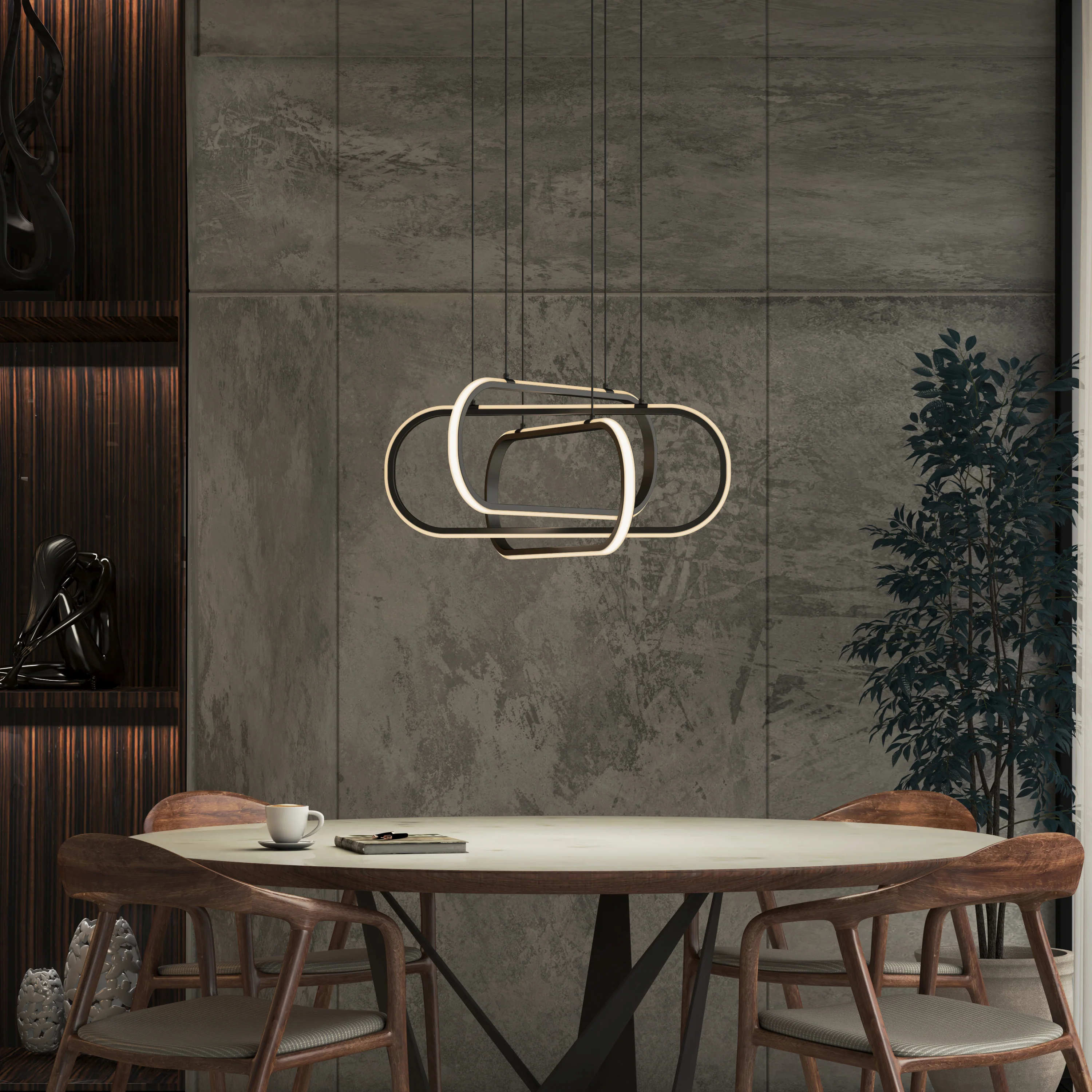 Lewis modern LED pendant light 3 CCT - Image 14