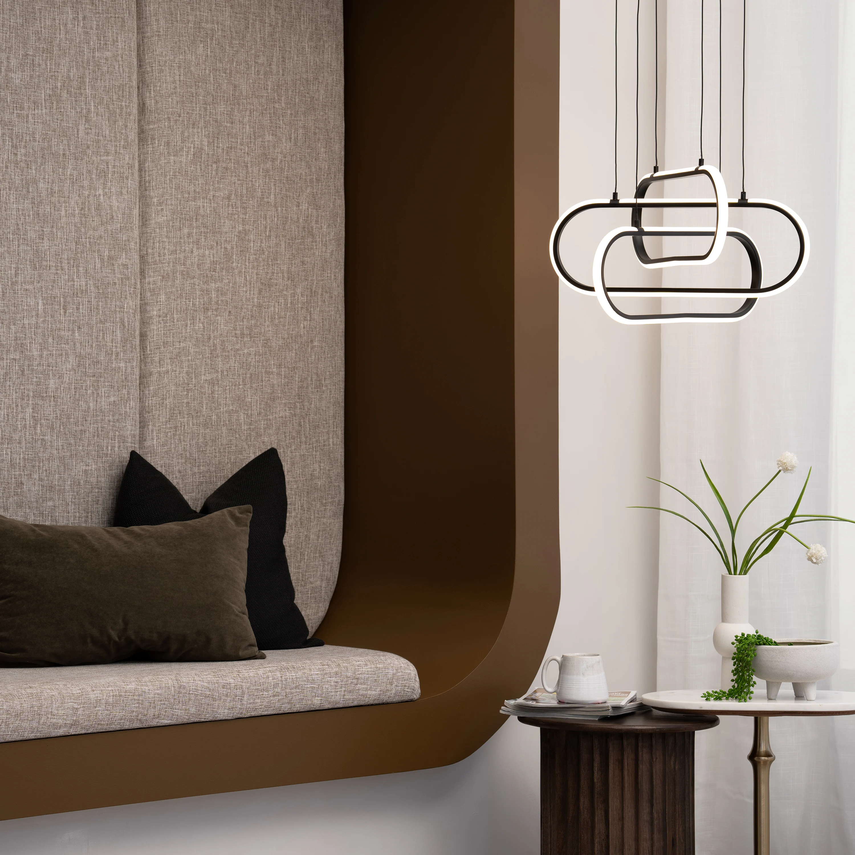 Lewis modern LED pendant light 3 CCT - Image 8