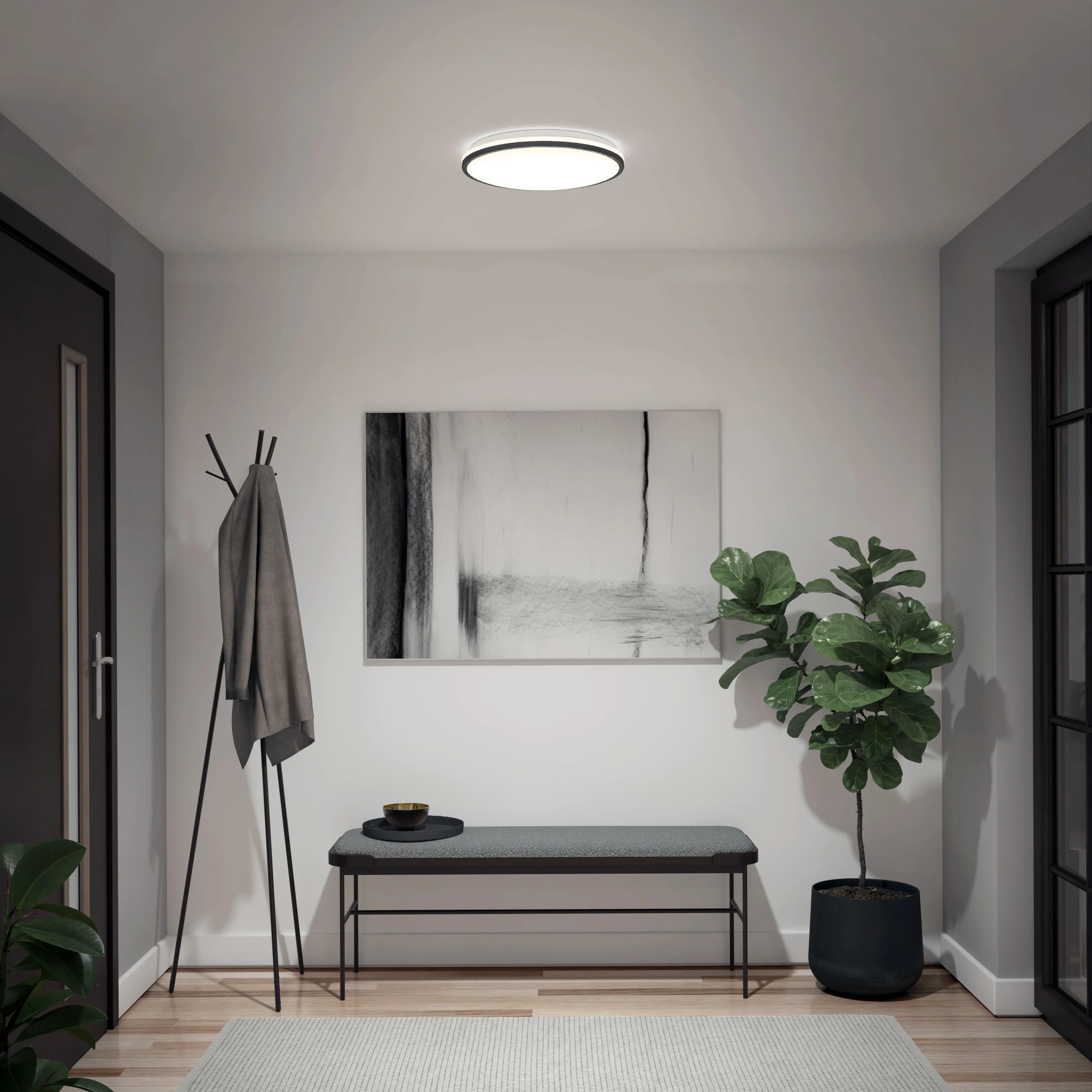 Macy 15 in. LED modern flush mount light RGB Wifi - Image 12