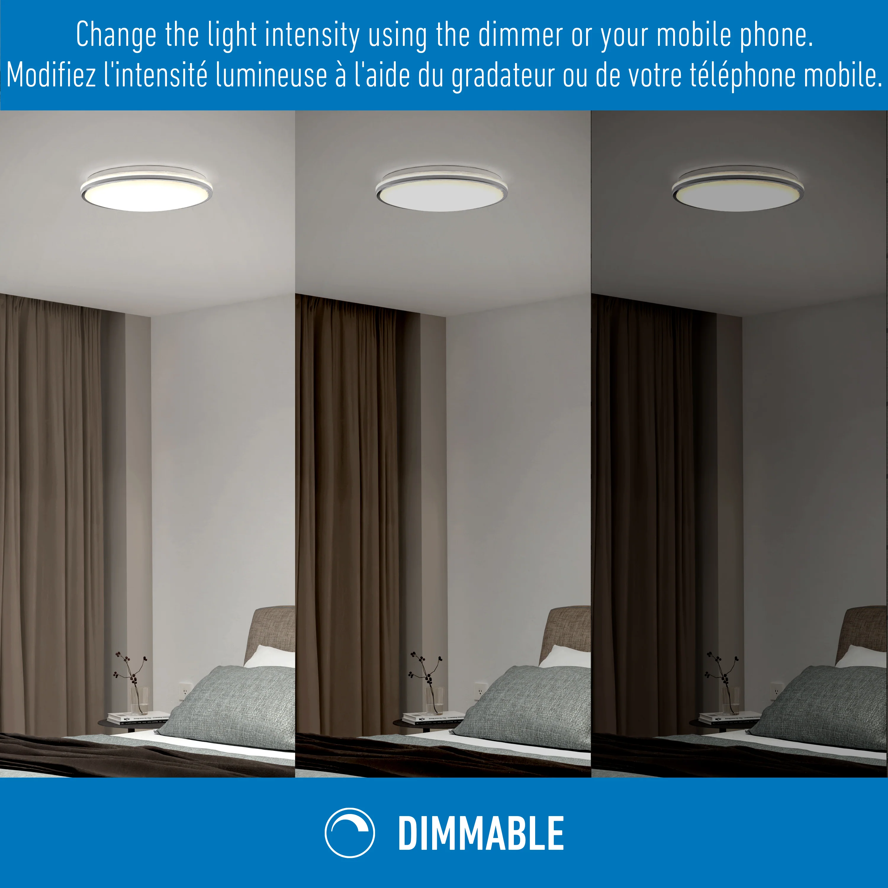 Macy 15 in. LED modern flush mount light RGB Wifi - Image 26