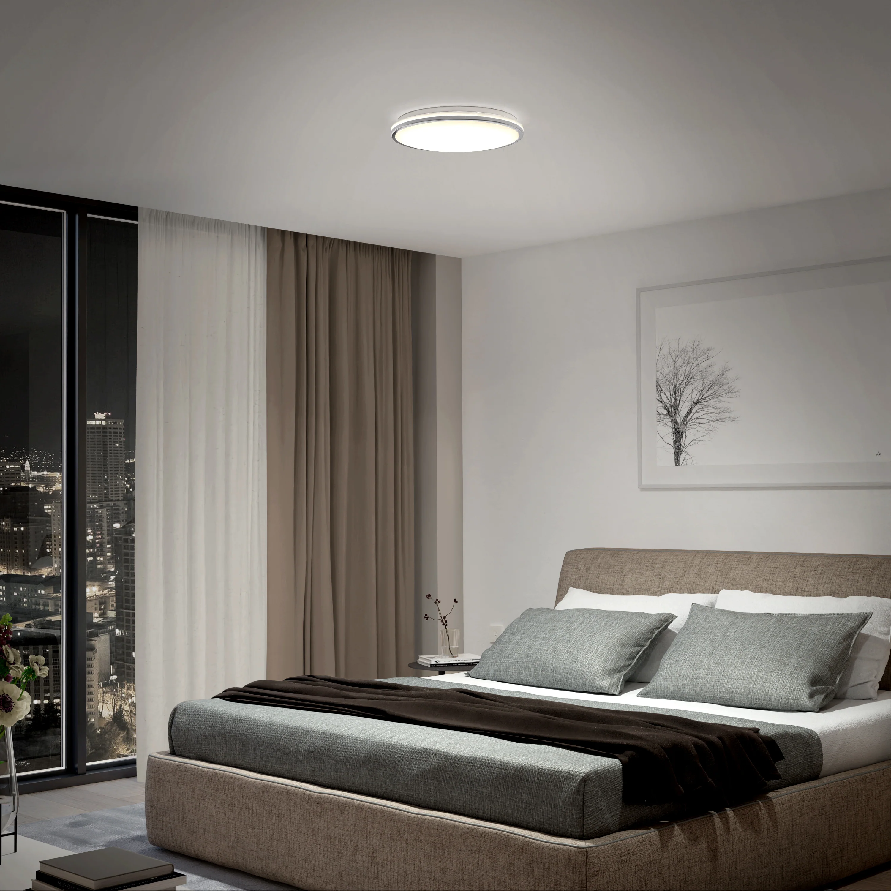 Macy 15 in. LED modern flush mount light RGB Wifi - Image 30