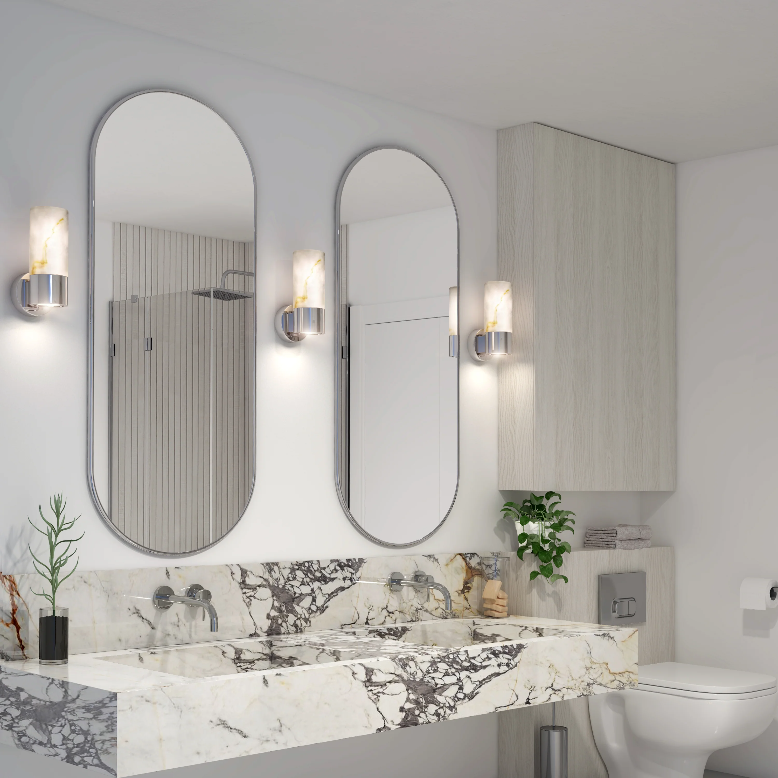 Marble LED contemporary sconce 5 CCT - Image 10