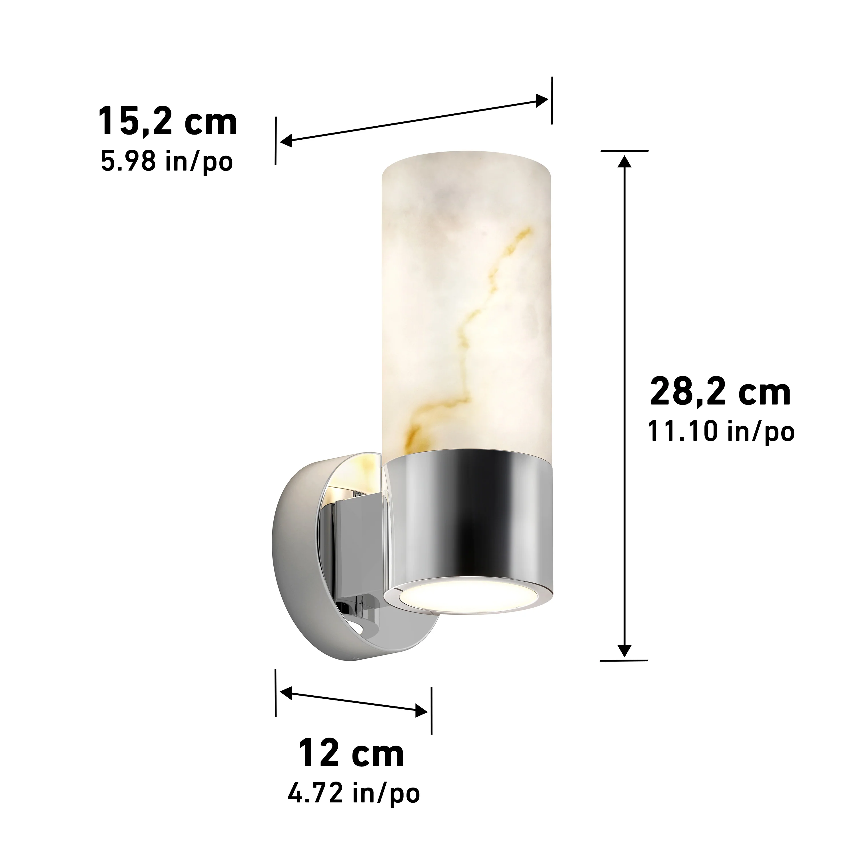 Marble LED contemporary sconce 5 CCT - Image 14