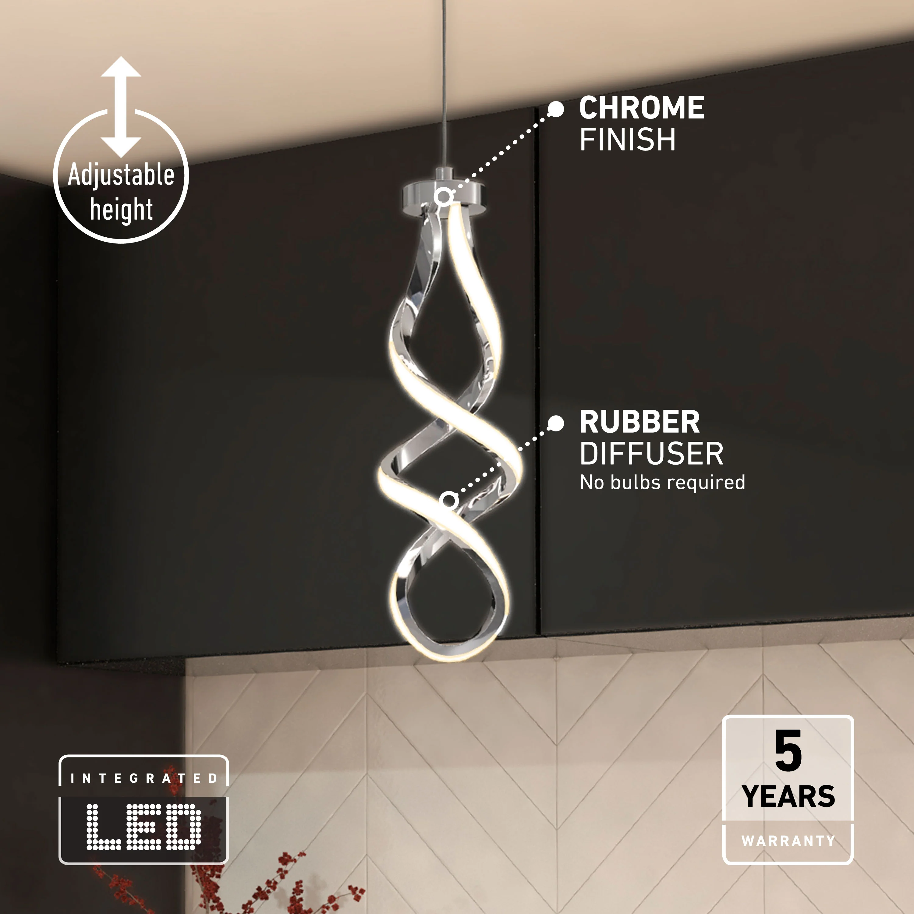 Mini Swirl LED pendant light - Image 20