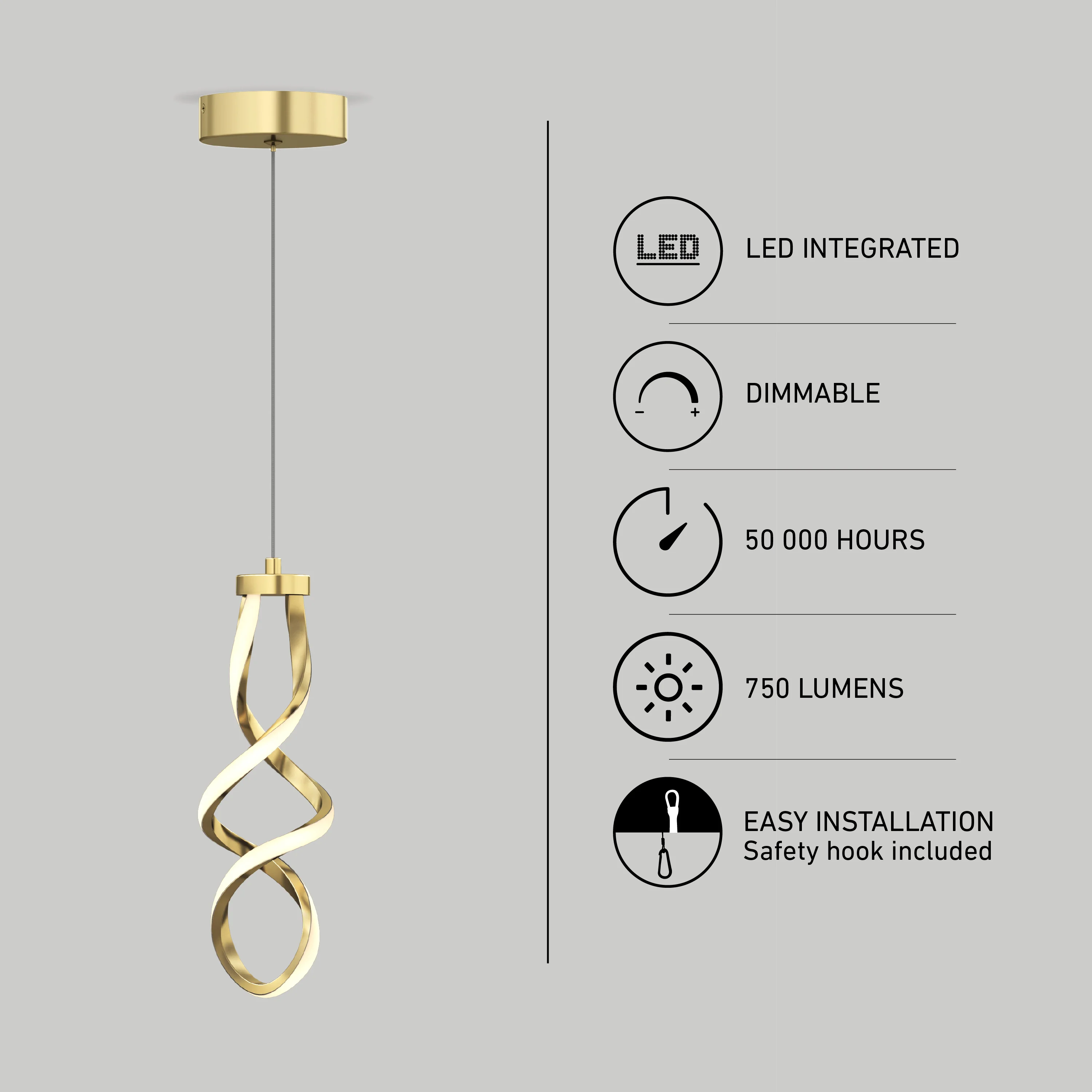 Mini Swirl LED pendant light - Image 32