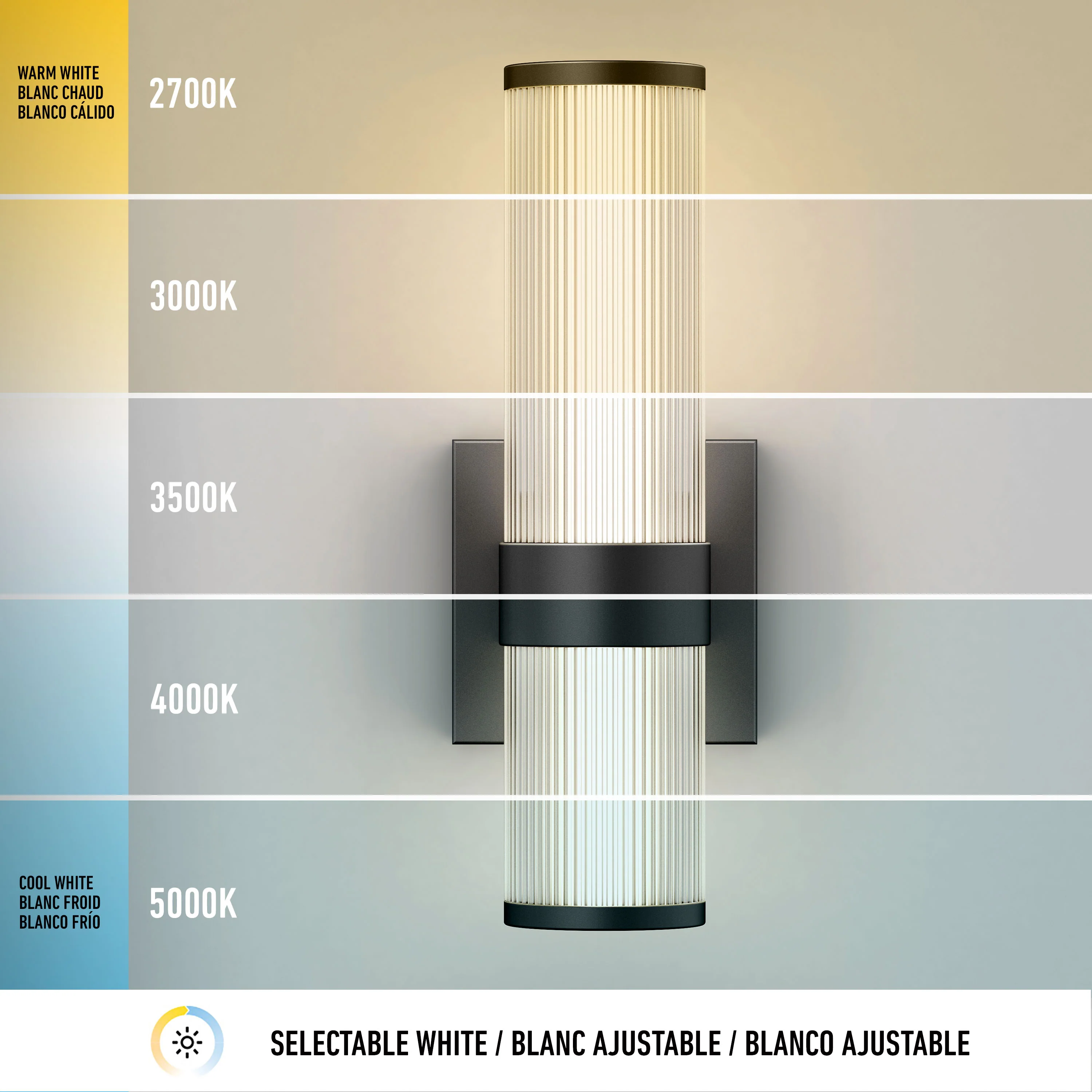 Mirado modern LED wall sconce 5 CCT - Image 10