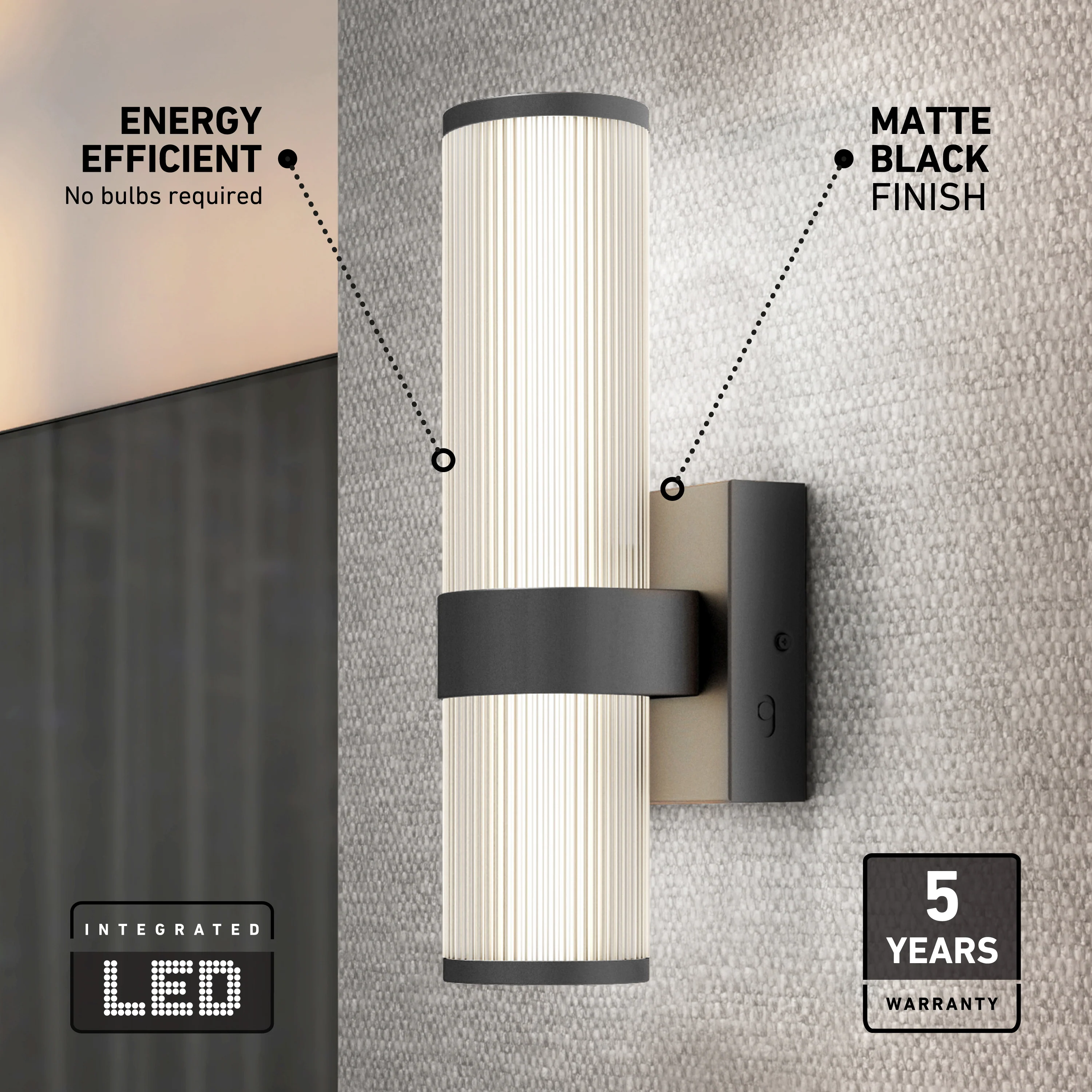 Mirado modern LED wall sconce 5 CCT - Image 12