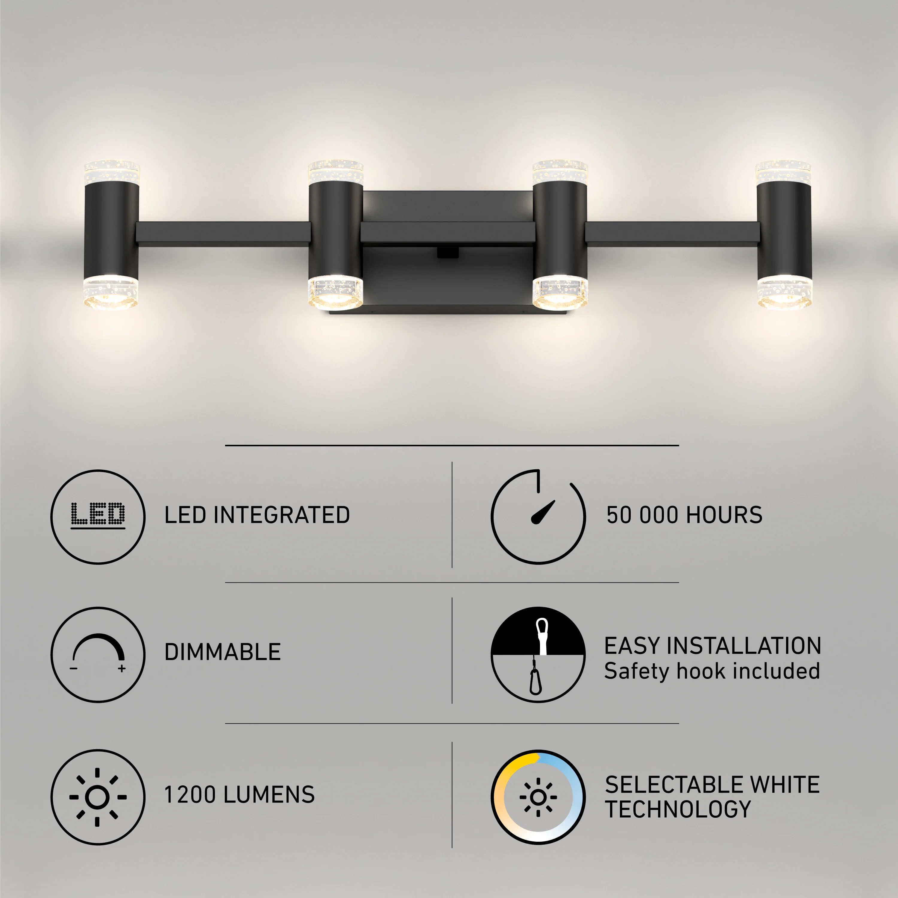 Mist modern LED bathroom vanity light 5 CCT - Image 11