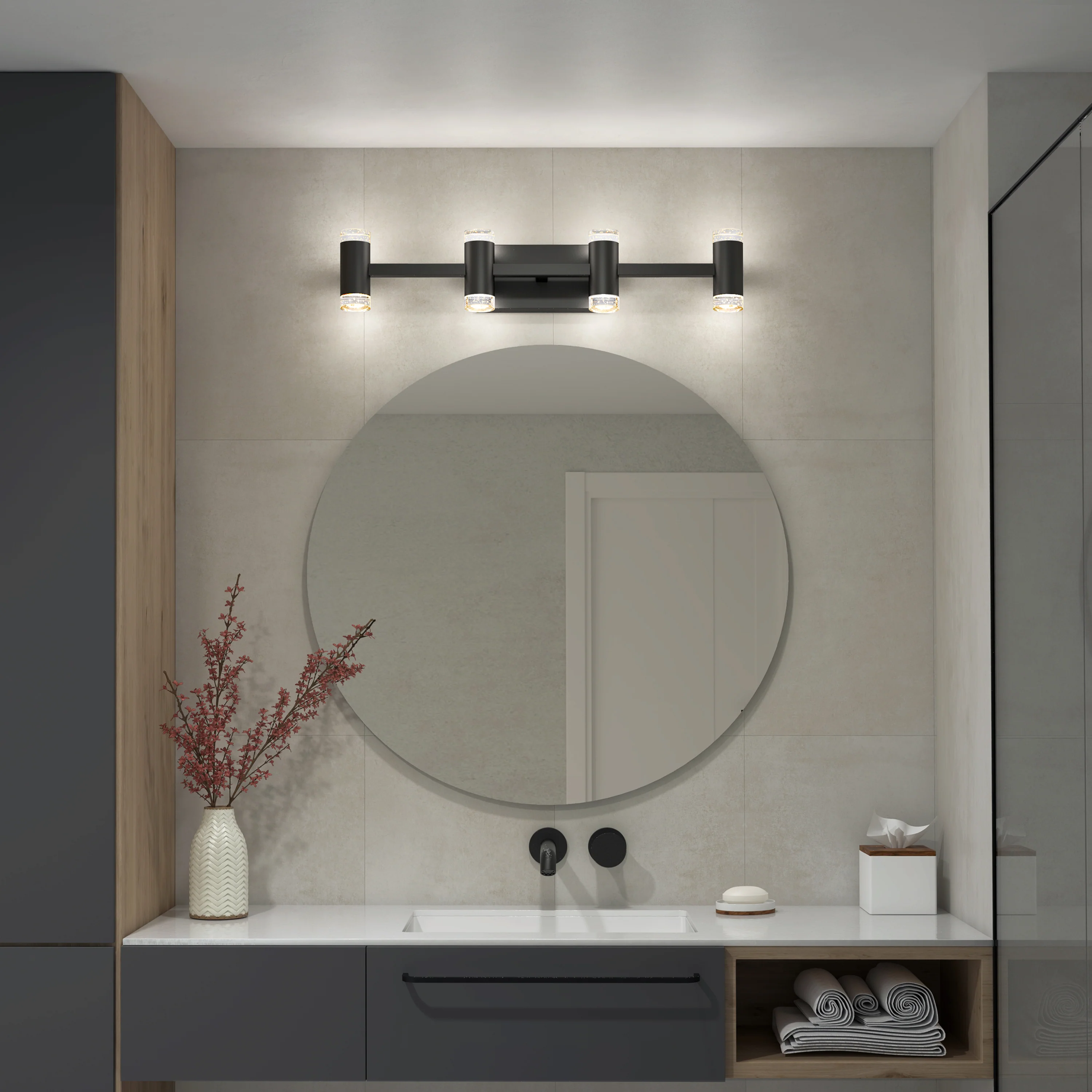 Mist modern LED bathroom vanity light 5 CCT - Image 13