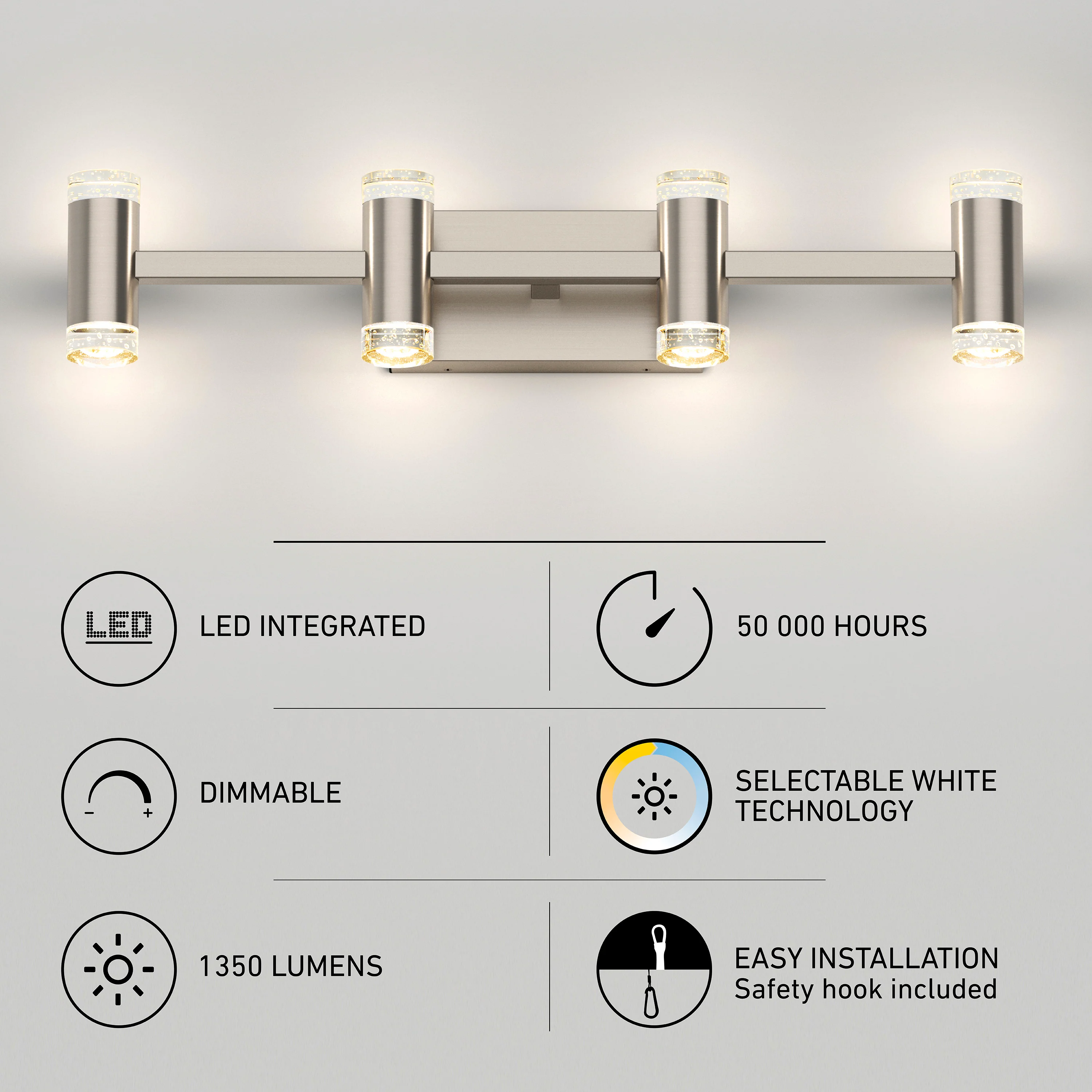 Mist modern LED bathroom vanity light 5 CCT - Image 24