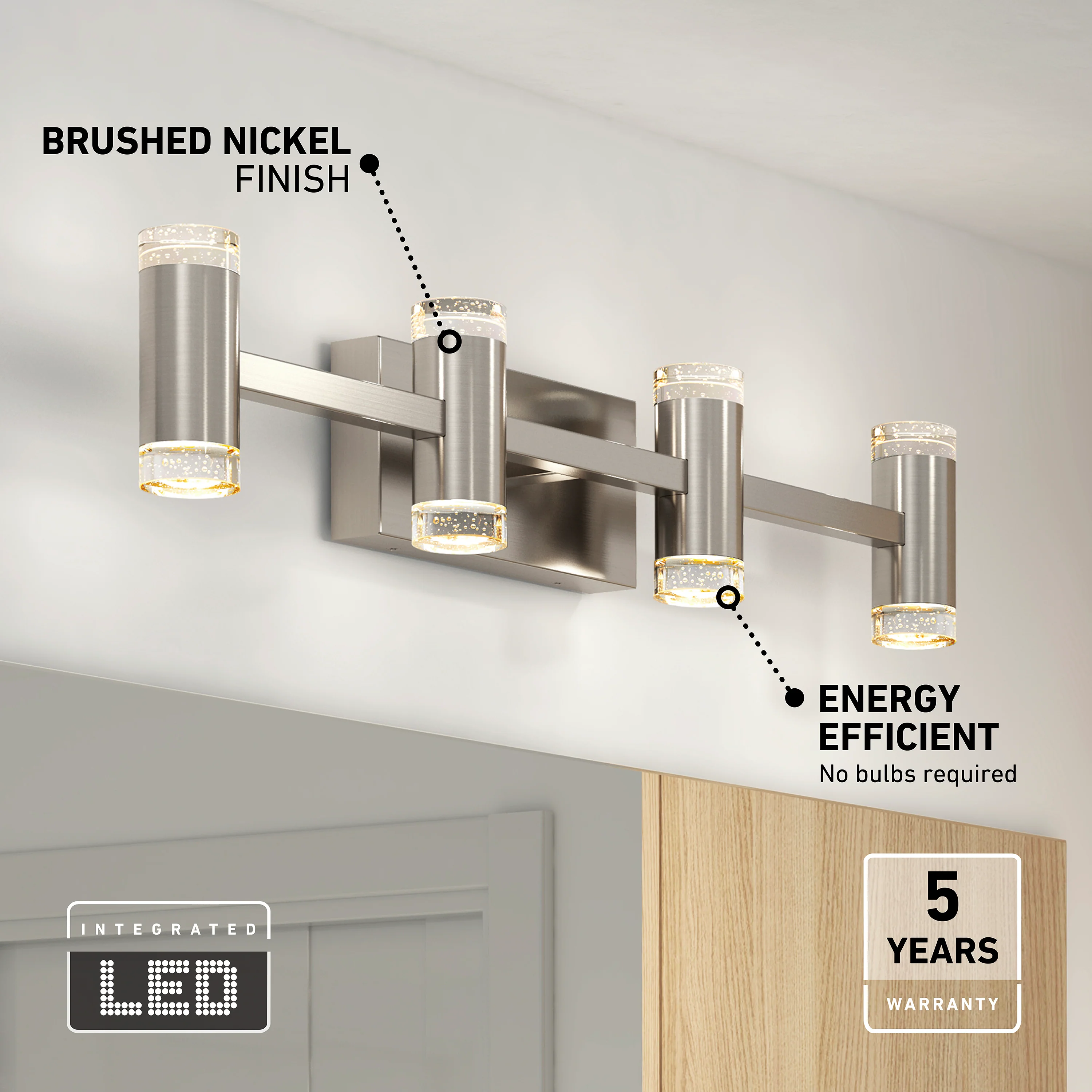 Mist modern LED bathroom vanity light 5 CCT - Image 25