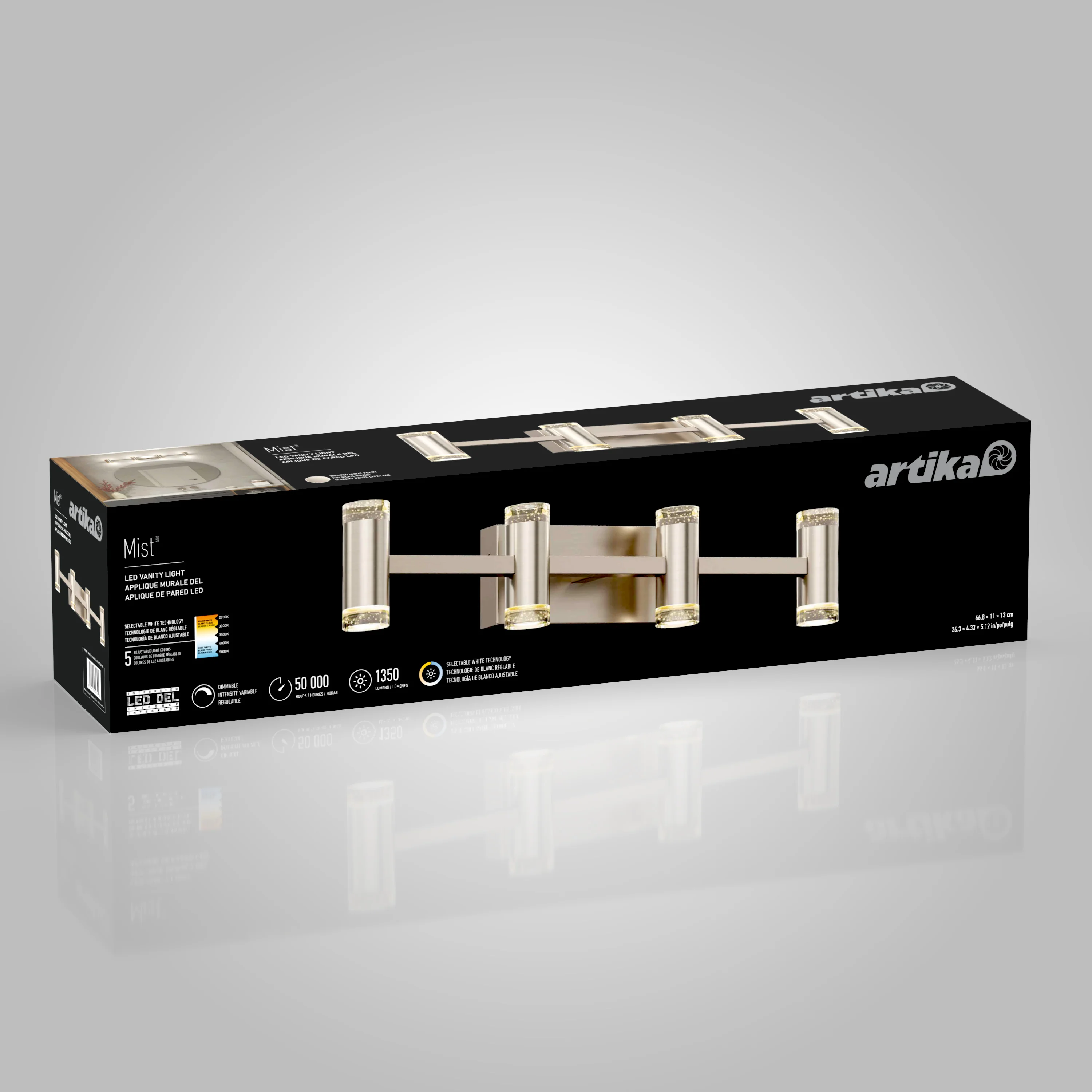 Mist modern LED bathroom vanity light 5 CCT - Image 30