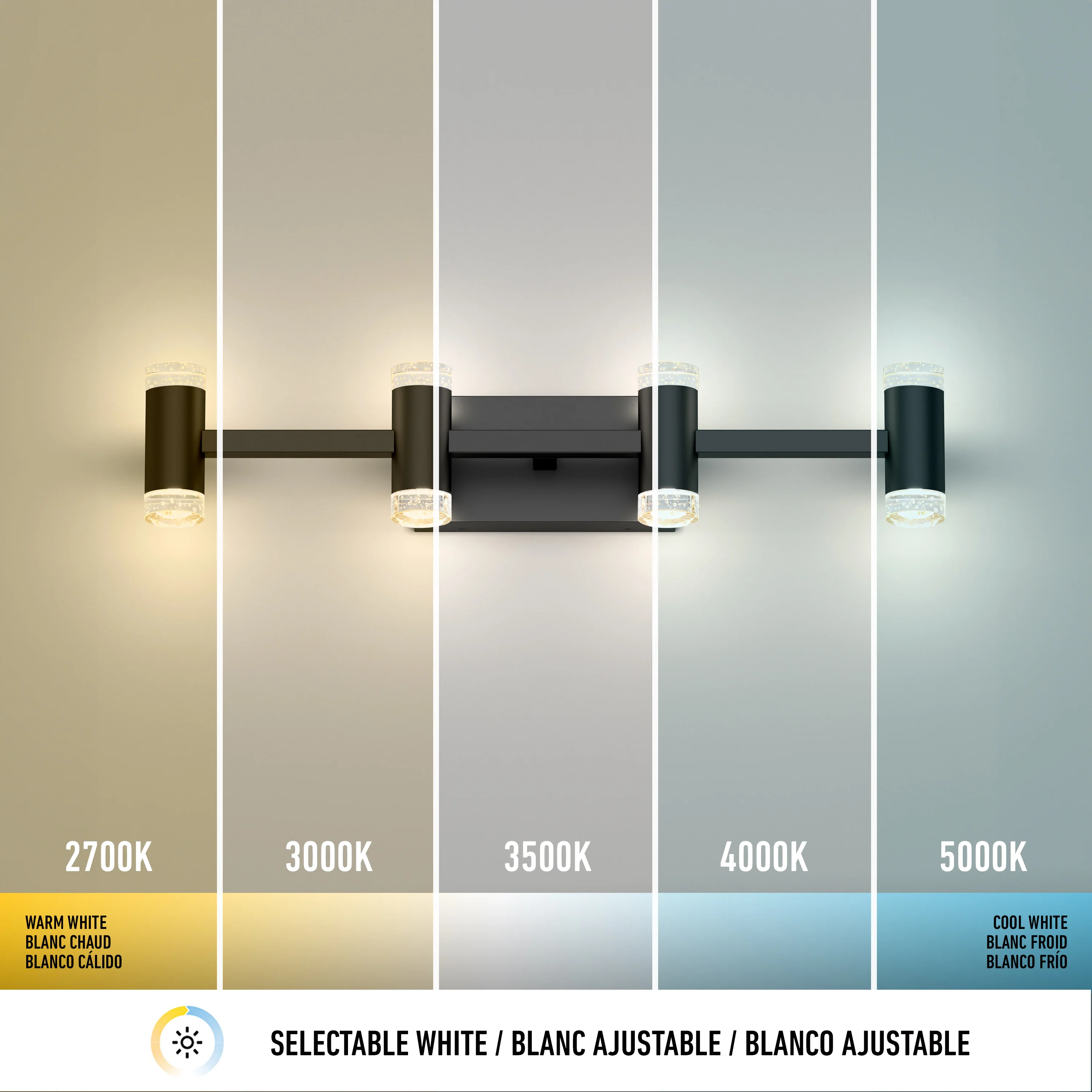 Mist modern LED bathroom vanity light 5 CCT - Image 9