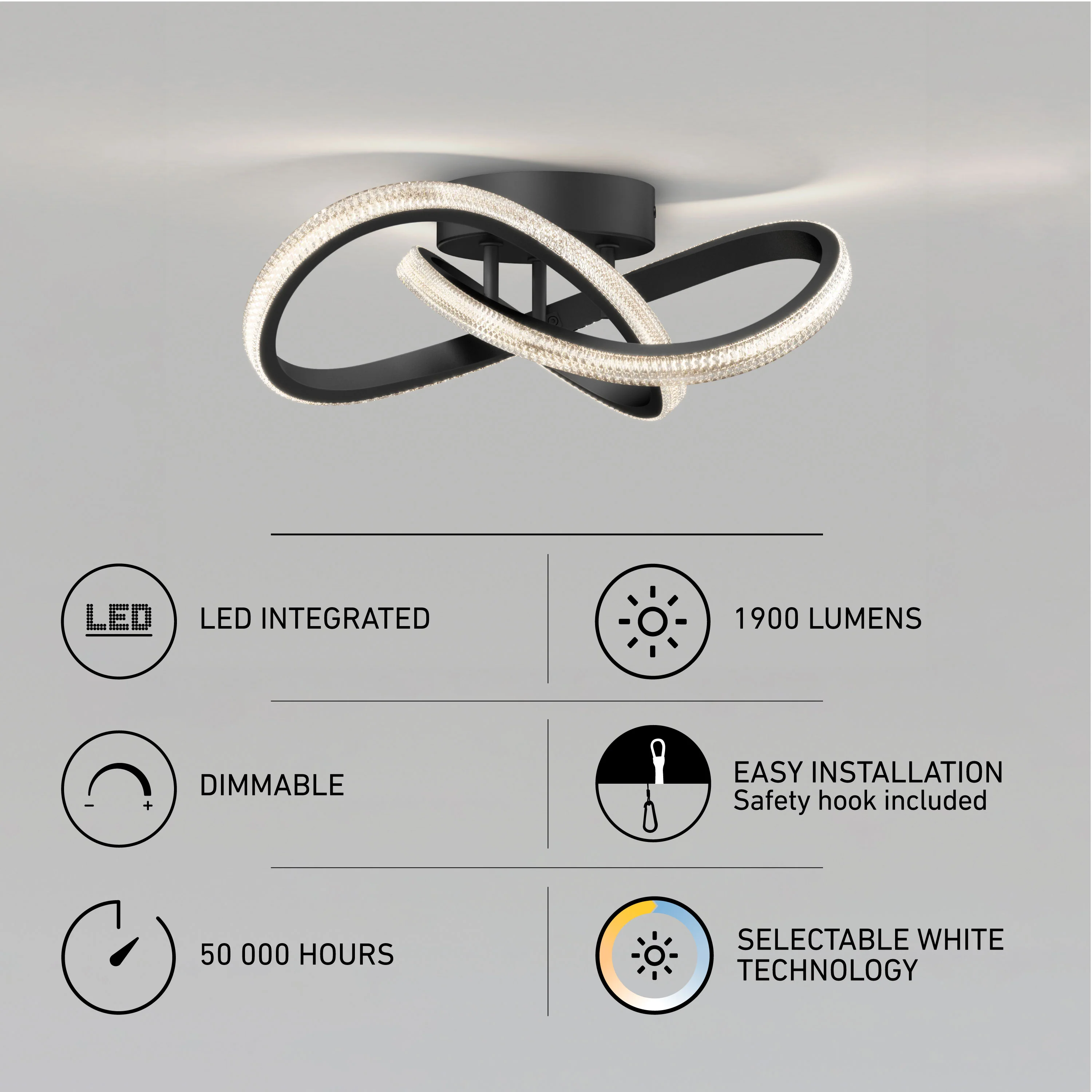 Morgan modern LED flush mount light 5 CCT - Image 7