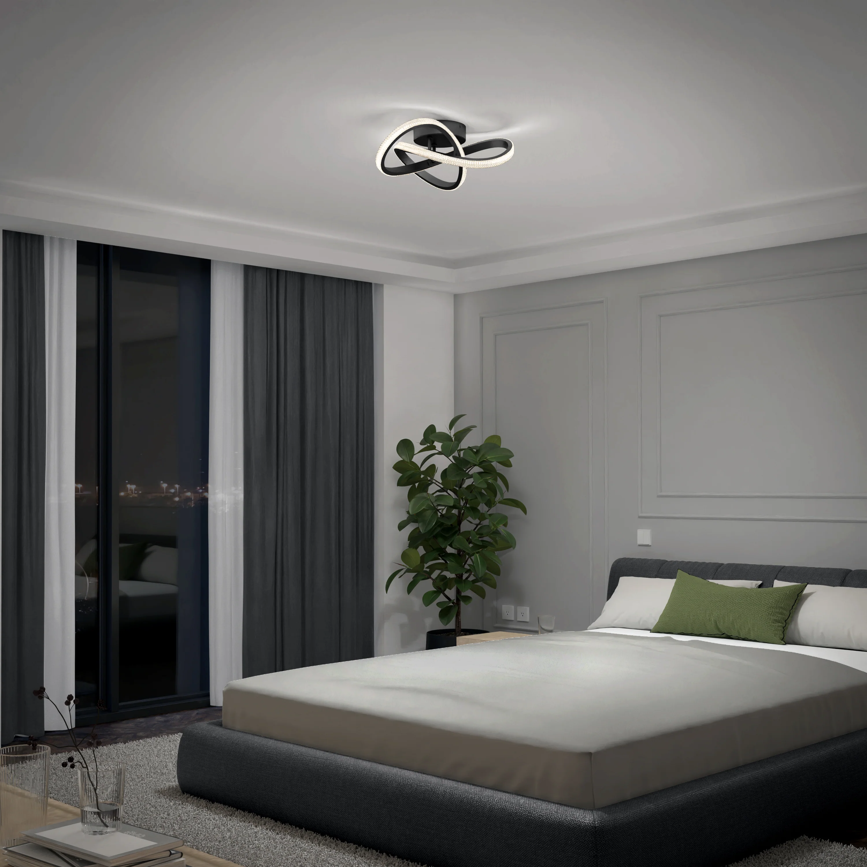 Morgan modern LED flush mount light 5 CCT - Image 9