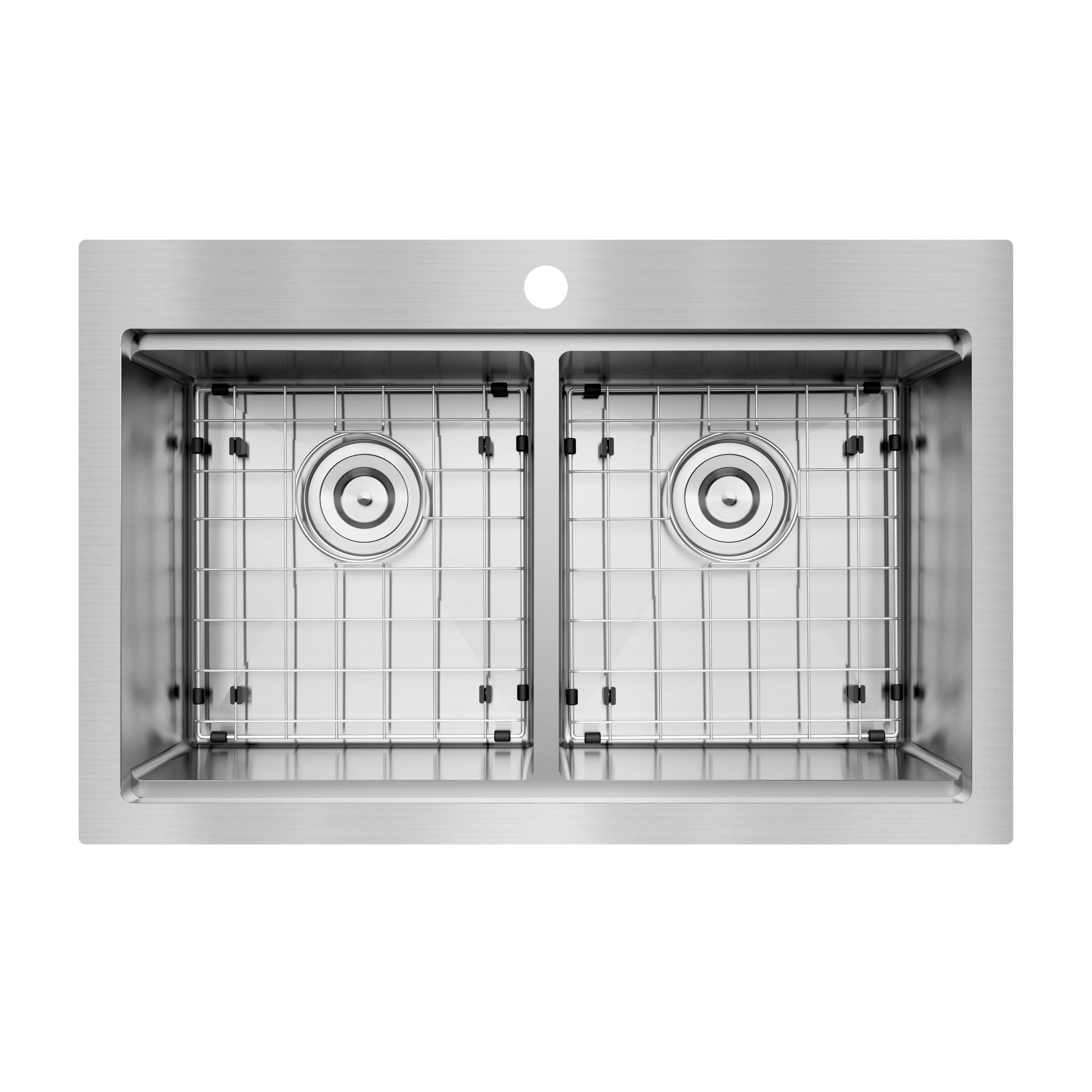 Newport twin bowl 33 in. stainless steel workstation sink - Image 4
